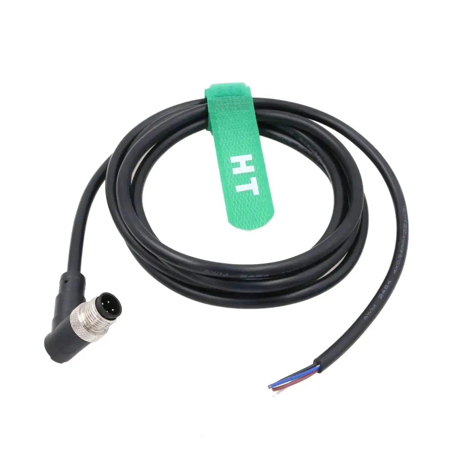Pro Grade 4 Pin M12 A Coded Actuator Sensor Cable With Right Angle Male To Flying Leads, 2M Shielded Signal Cable Built Tough For Industrial Automation IO Link Profibus Network, 22AWG 4 Conductor Bare Wire Leads - Image 5
