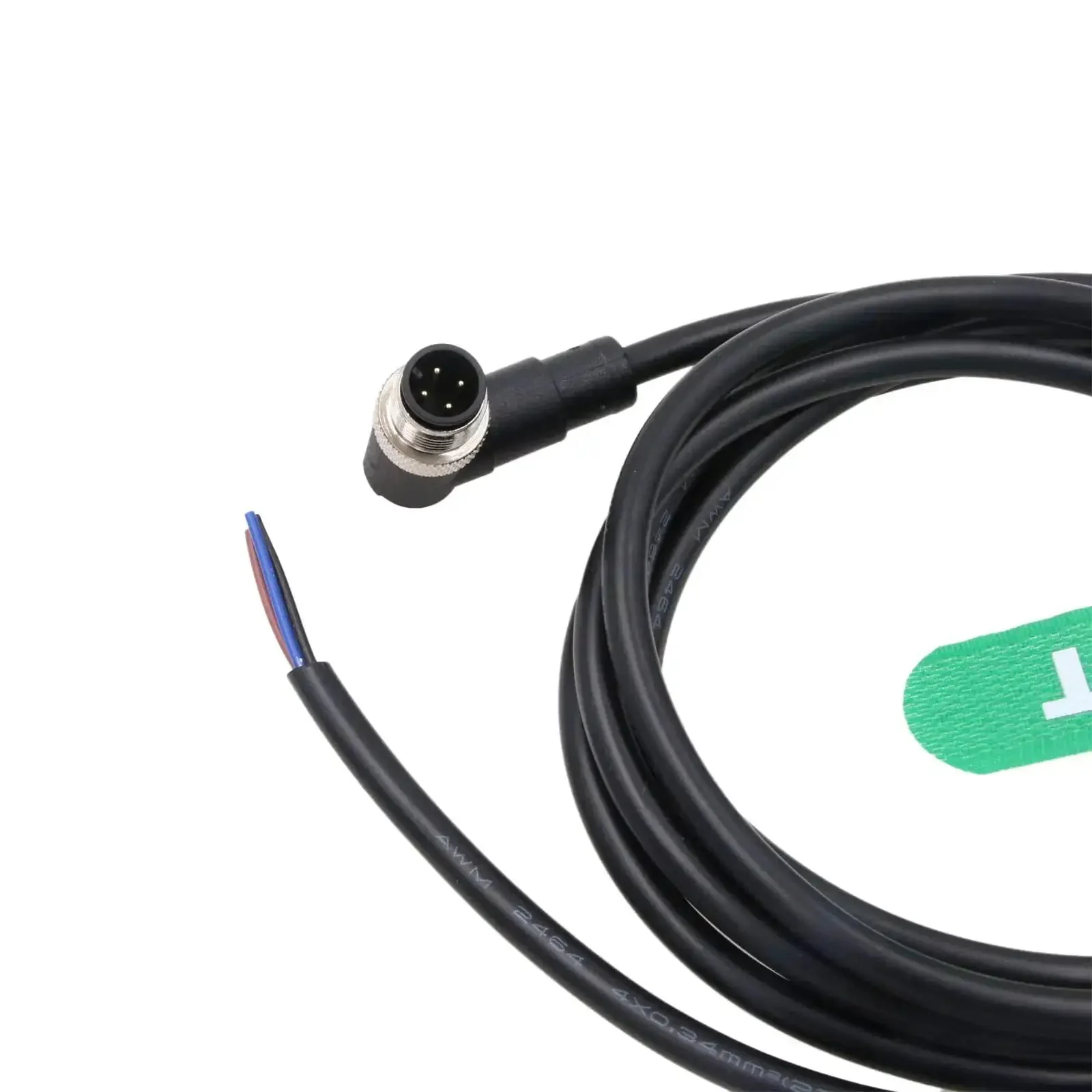 Pro Grade 4 Pin M12 A Coded Actuator Sensor Cable With Right Angle Male To Flying Leads, 2M Shielded Signal Cable Built Tough For Industrial Automation IO Link Profibus Network, 22AWG 4 Conductor Bare Wire Leads - Image 6