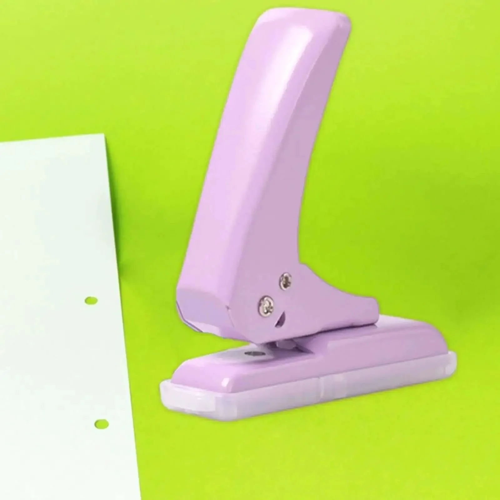 Pro Grade 40 Sheet Single Hole Punch With Non Slip Base 5.5mm Hole Adjustable Punch Position For Chipboard Cards And Scrapbooks Easy Grip Hand Held Tool Purple - Image 4
