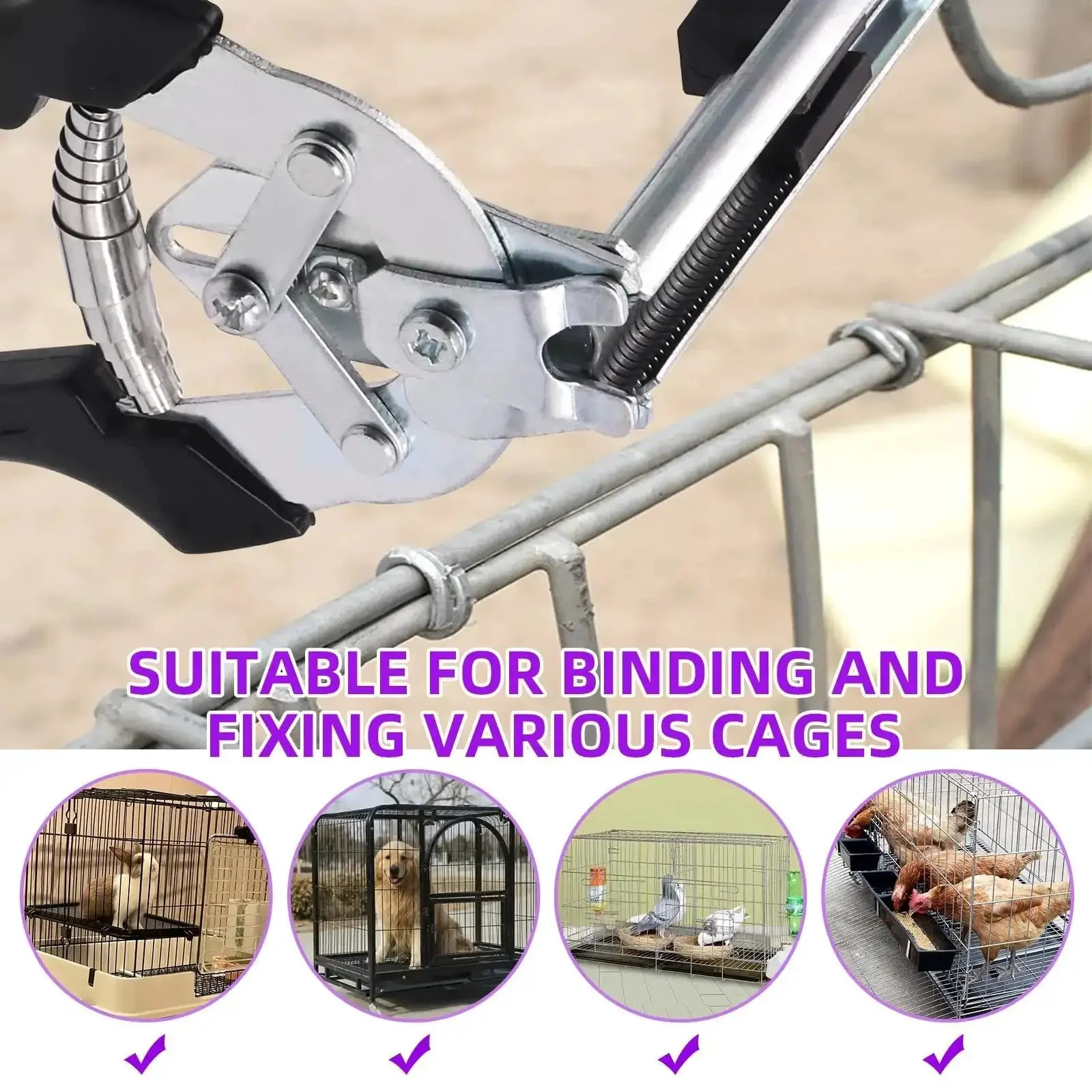 Pro Grade 601 Piece Upholstery Type M Nail Ring Pliers Kit With 600 M Nails And Hog Rings For Fence Fastening Upholstery Installation Animal Cages And Do It Yourself Projects - Image 2