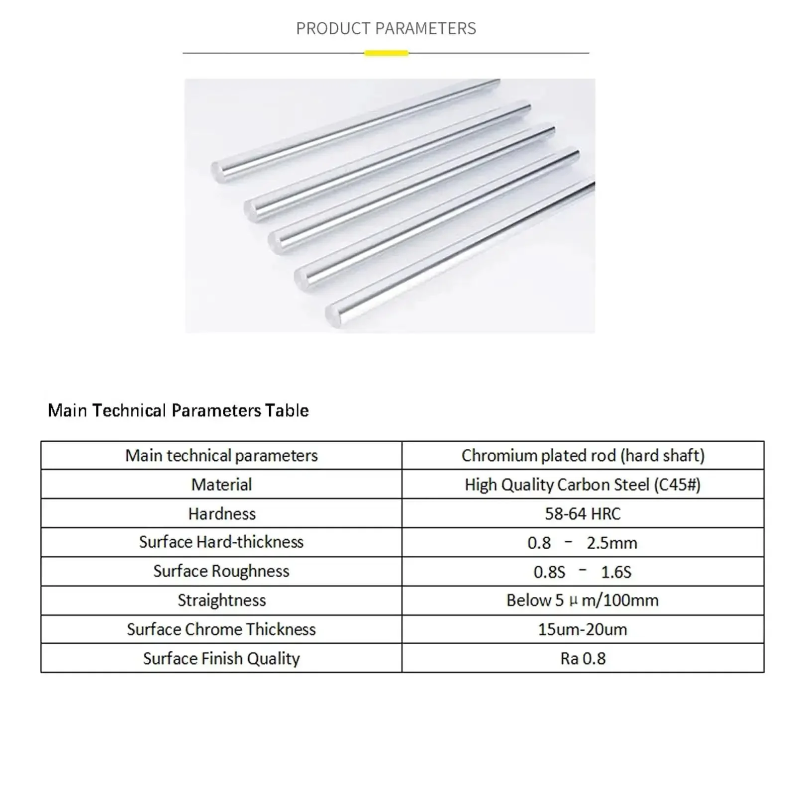 Pro Grade 6mm x 300mm Chrome Plated Linear Motion Shaft Rods, 2 Pcs, Smooth Guide Rail for 3D Printer CNC DIY Projects, Case Hardened, Chrome Finish, Metric H8 Tolerance, 11.81 Inch Length - Image 7