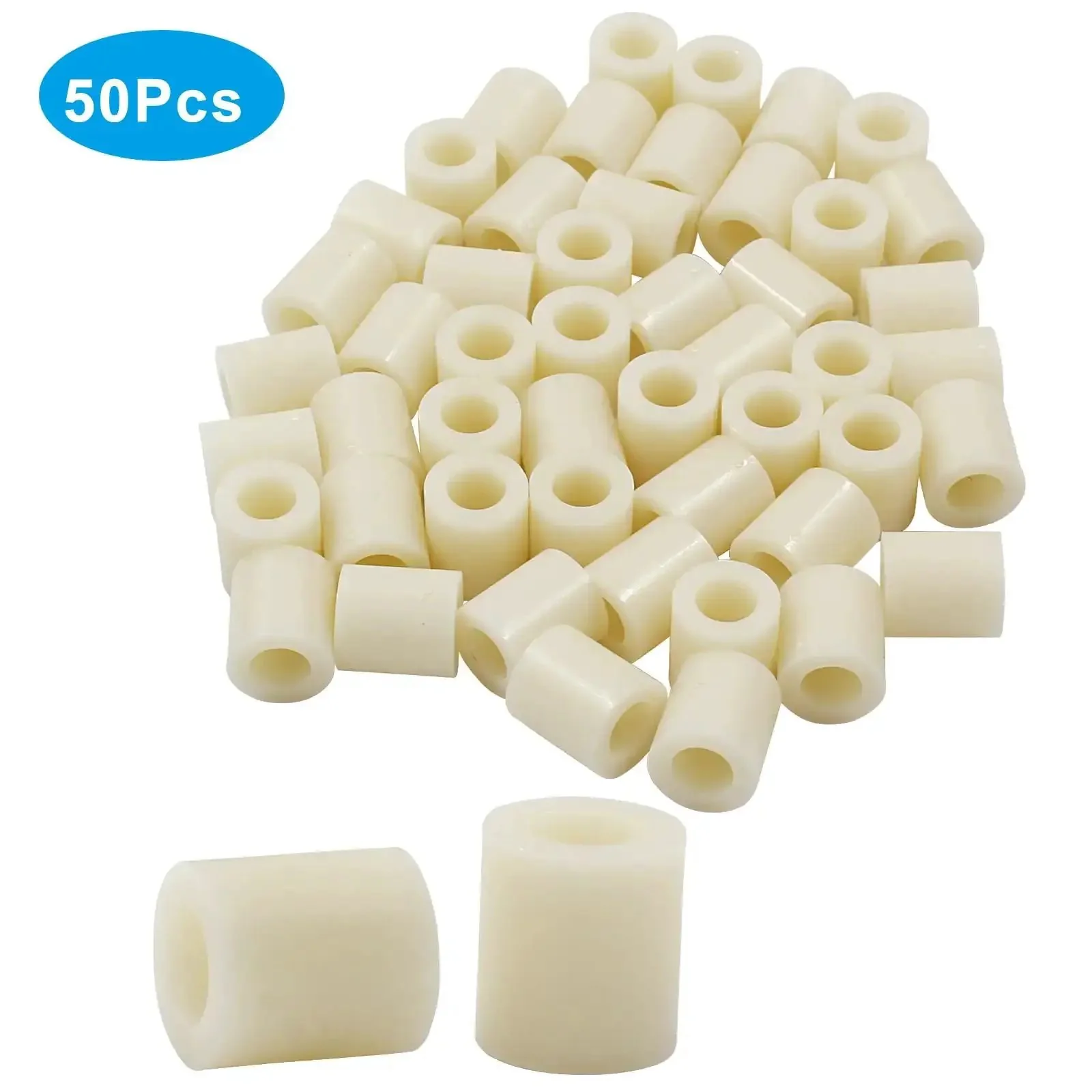 Pro Grade ABS Plastic Spacers 0.45 Inch OD 0.24 Inch ID 0.5 Inch Thick Unthreaded Standoff Bushings Anti Vibration Multi-Purpose Black Round Washers Pack Of 50 For Home And Car Projects - Image 5
