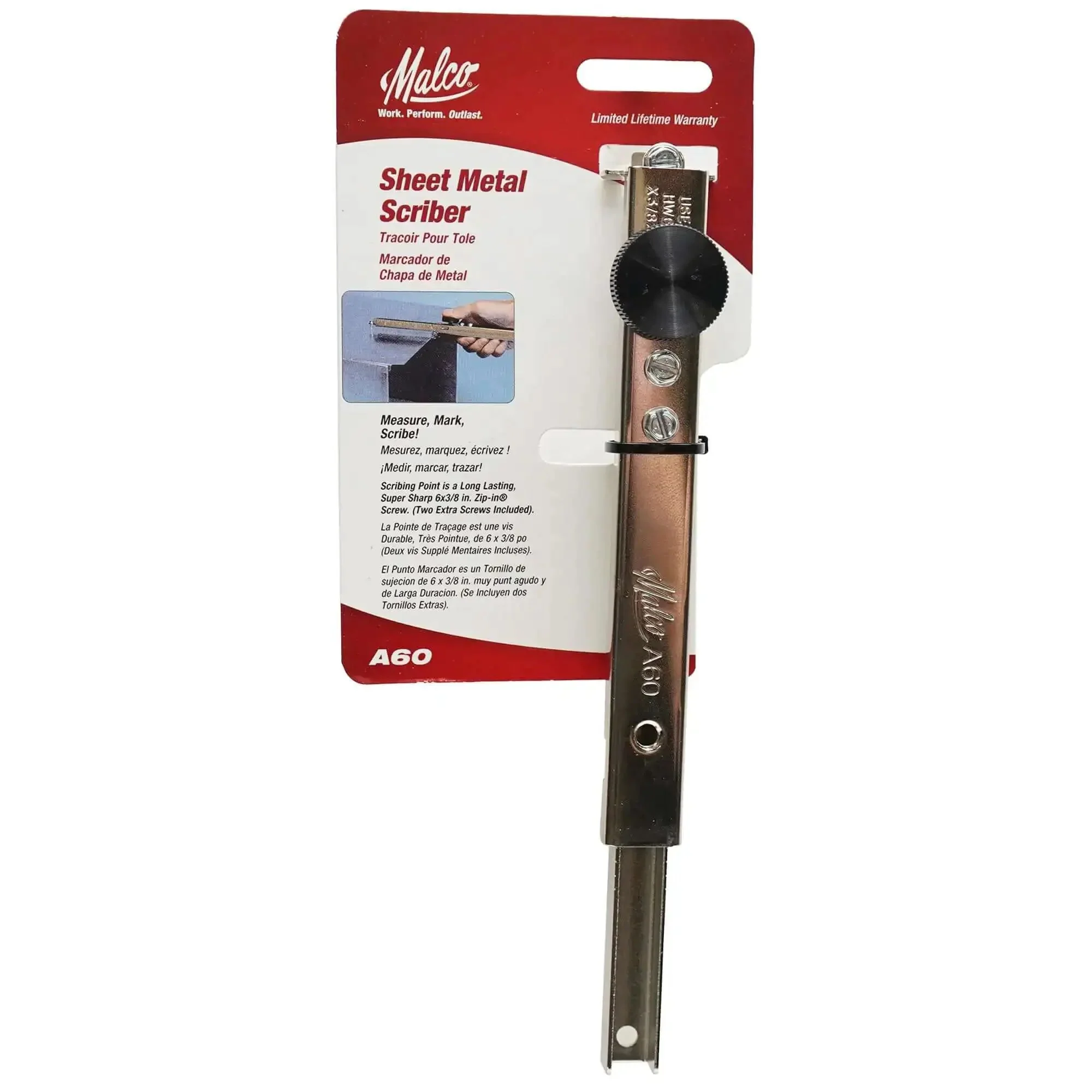 Pro-Grade Adjustable Sheet Metal Scribe With 1/4 To 12-1/2 In Range, 1/8 In Graduations, Zip-In Replaceable Point, Strip-Proof Knob, Pocket Size Scriber For HVAC, Roofing And Fabrication Made In USA - Image 3