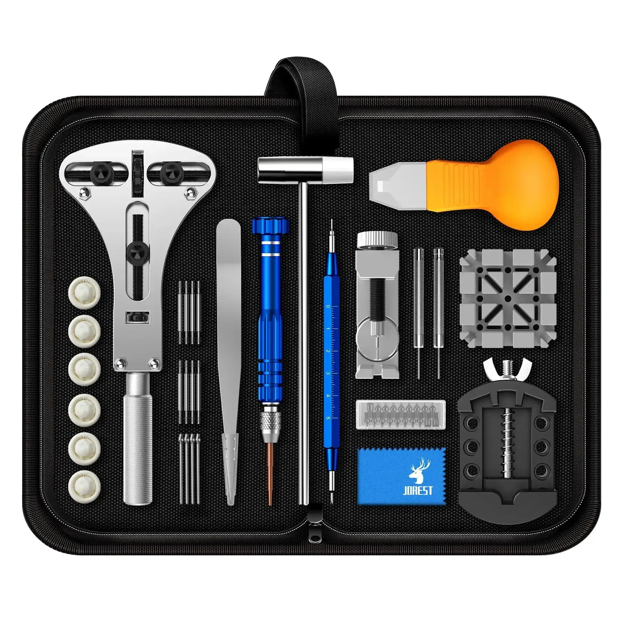 Pro Grade All In One Watch Repair Kit With Cap Opener, Strap And Band Link Remover, Sizing Tool, Screwdrivers, Spring Bars, Case Back Opener And Battery Replacement, Upgraded 2025 Edition For Everyday Carry Gear