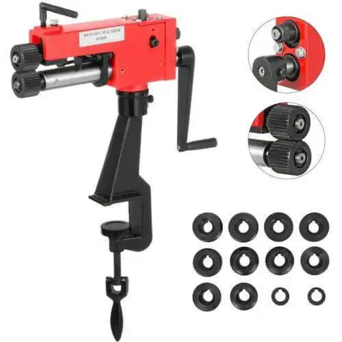 Pro Grade Bead Roller Bending Machine For Sheet Metal 7 Inch Manual Forming Tool With 6 Die Set Multi Function Beading Flanging Elbowing Crimping And Wedge Crimping For Low Carbon Steel Sheet Fabrication - Image 3