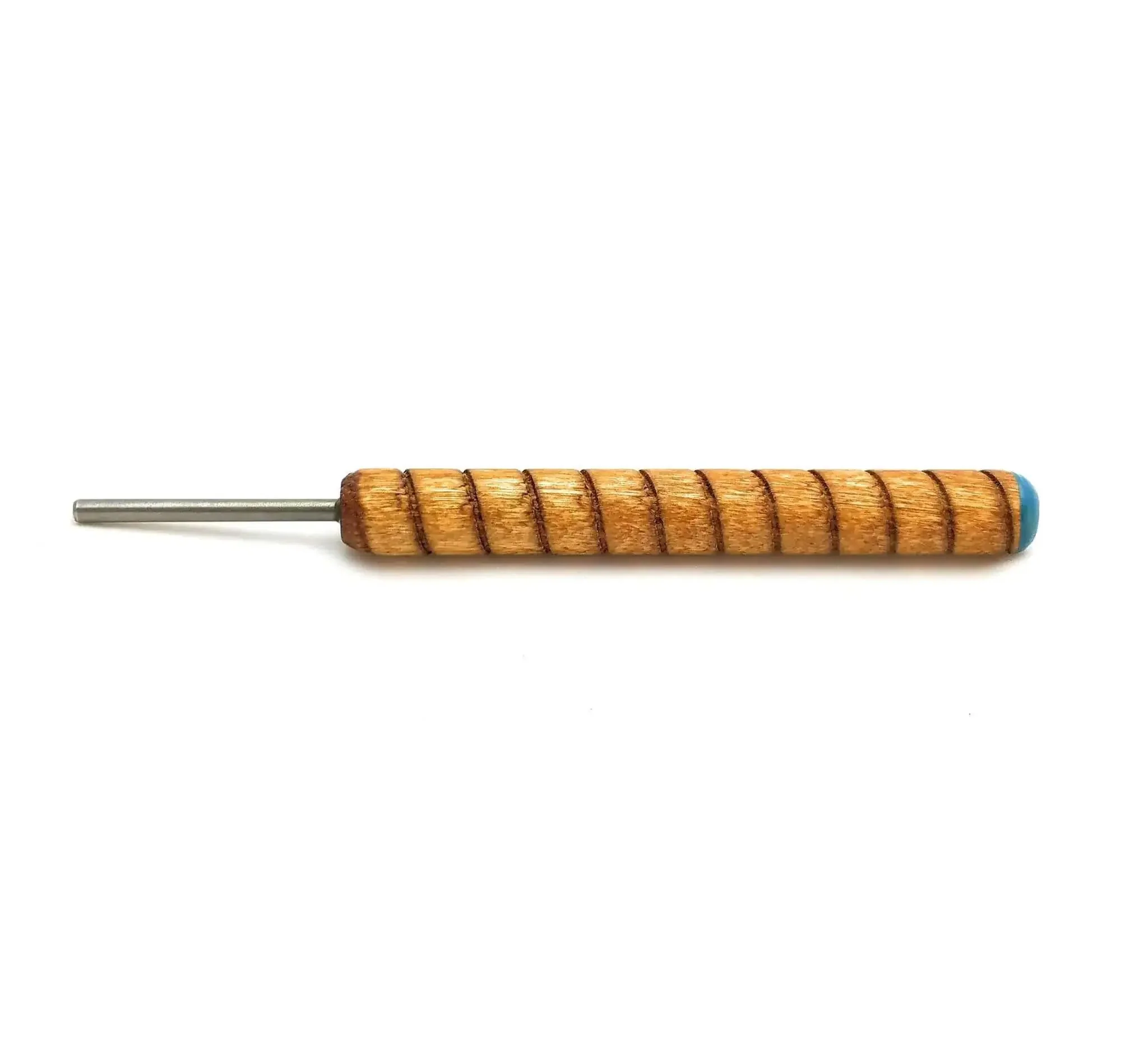 Pro Grade Bead Roller Quilling Tool With One Eighth Inch Slotted Metal Winding Pin For Paper Jewelry Making Solid Wood Handle Color Coded End Blue Full Length Slotted Pin For Easy Crafting Of Tiny Paper Beads