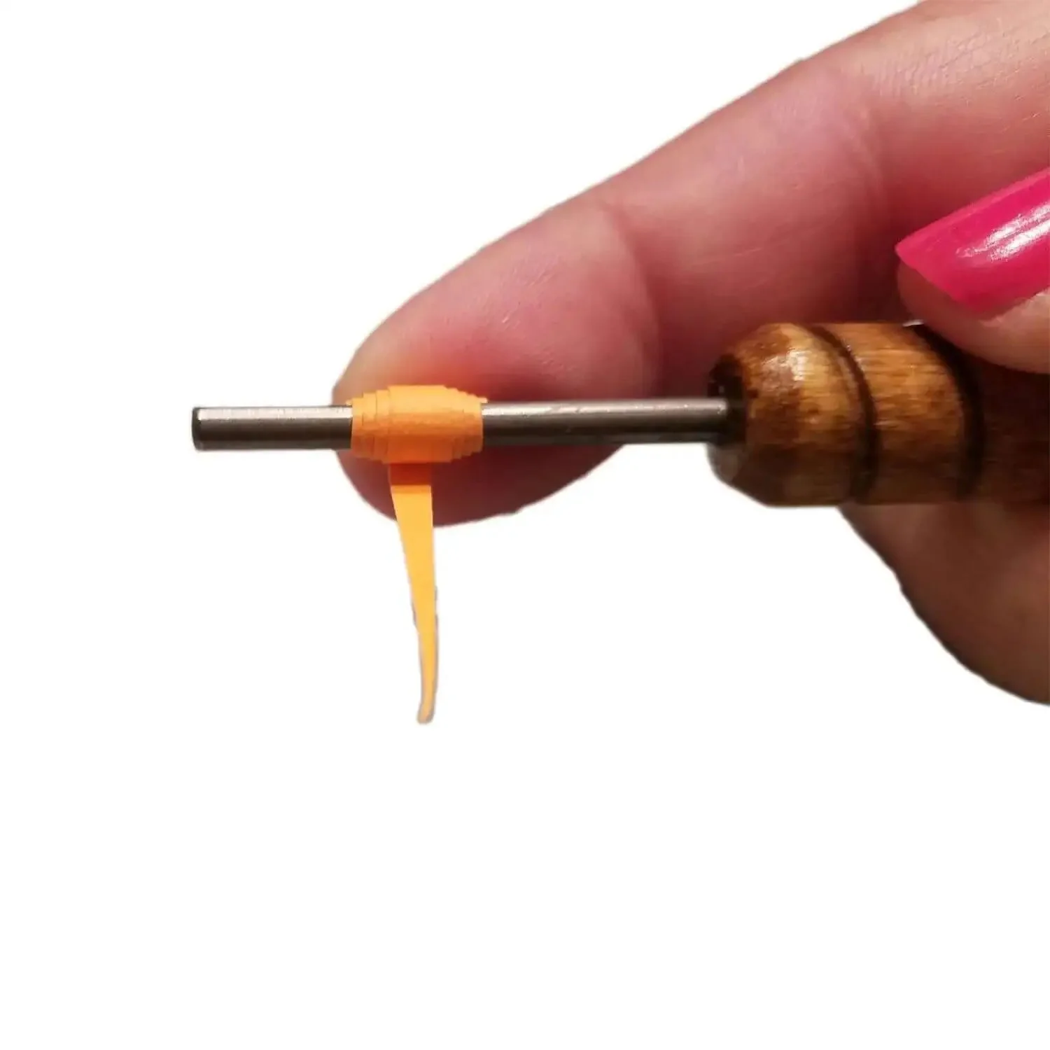 Pro Grade Bead Roller Quilling Tool With One Eighth Inch Slotted Metal Winding Pin For Paper Jewelry Making Solid Wood Handle Color Coded End Blue Full Length Slotted Pin For Easy Crafting Of Tiny Paper Beads - Image 7