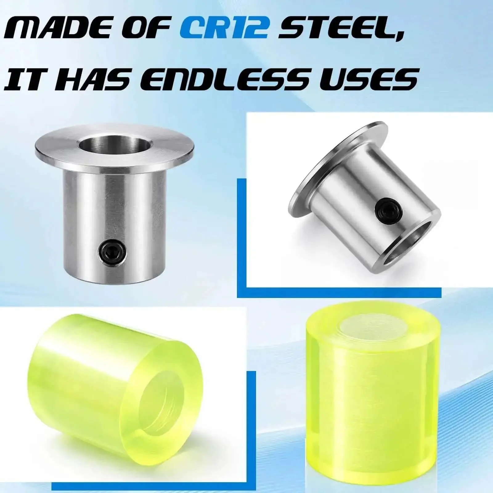 Pro Grade Bead Roller Tipping Die Set With Polyurethane Wheel For Sheet Metal Forming CR12 Steel Dies Offset Bead Tool Anti Peel And Wear Resistant Fits 22mm Shaft No Chrome Plating Heavy Duty Build - Image 5