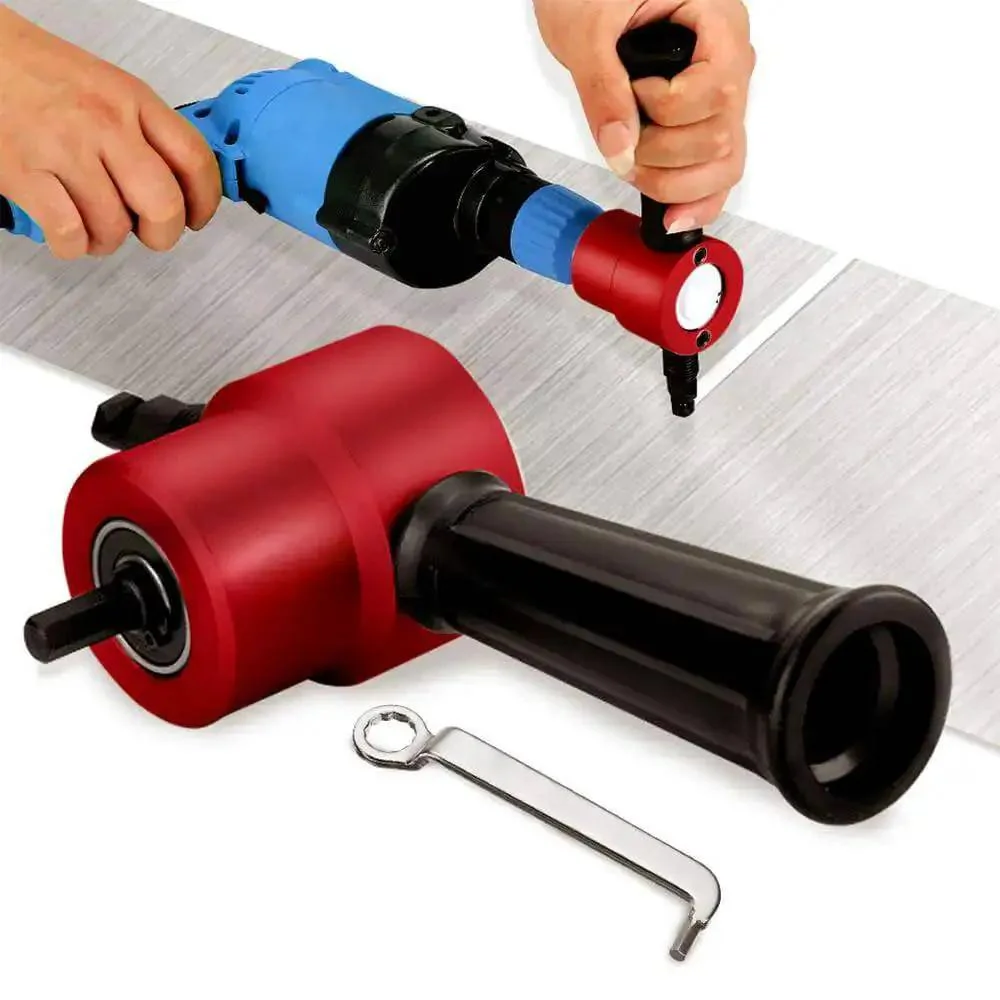 Pro Grade Beefy Double Head Sheet Metal Nibbler Cutter With Handle And Wrench 360 Degree Adjustable Head For Straight And Curve Cuts Ideal For Workshop Home DIY And Car Repair Projects - Image 6