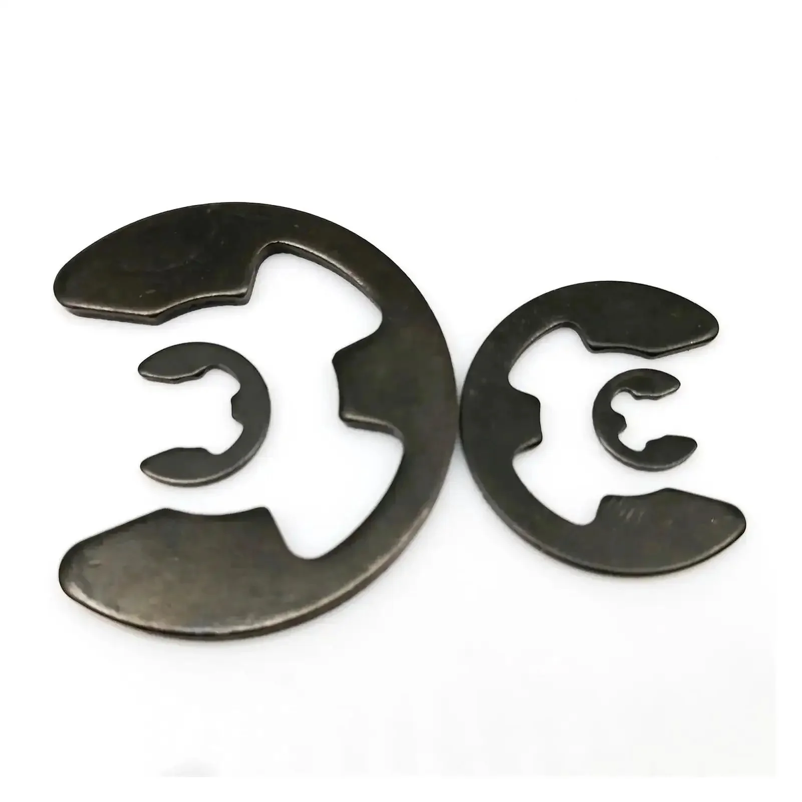 Pro Grade Black Steel External Retaining Ring Set For Shafts E Type And C Type Circlips DIN6799 Sizes M2 To M24 Including M2.5 M3 M3.5 M4 M5 M6 M7 M8 M9 M10 M11 M12 M13 M15 M19 M22 M24 Available In 10, 50, And 100 Packs - Image 2