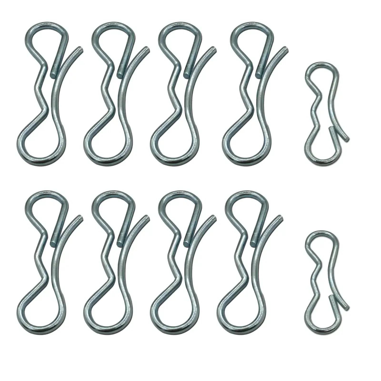 Pro Grade Bow Tie Deck Clip Set For Husqvarna Replacement Kit Ten Pieces Includes Eight 194209 Clips 7/16 Inch And Two 194208 Clips 5/16 Inch Bow Tie Lock Cotter Pins Easy Install