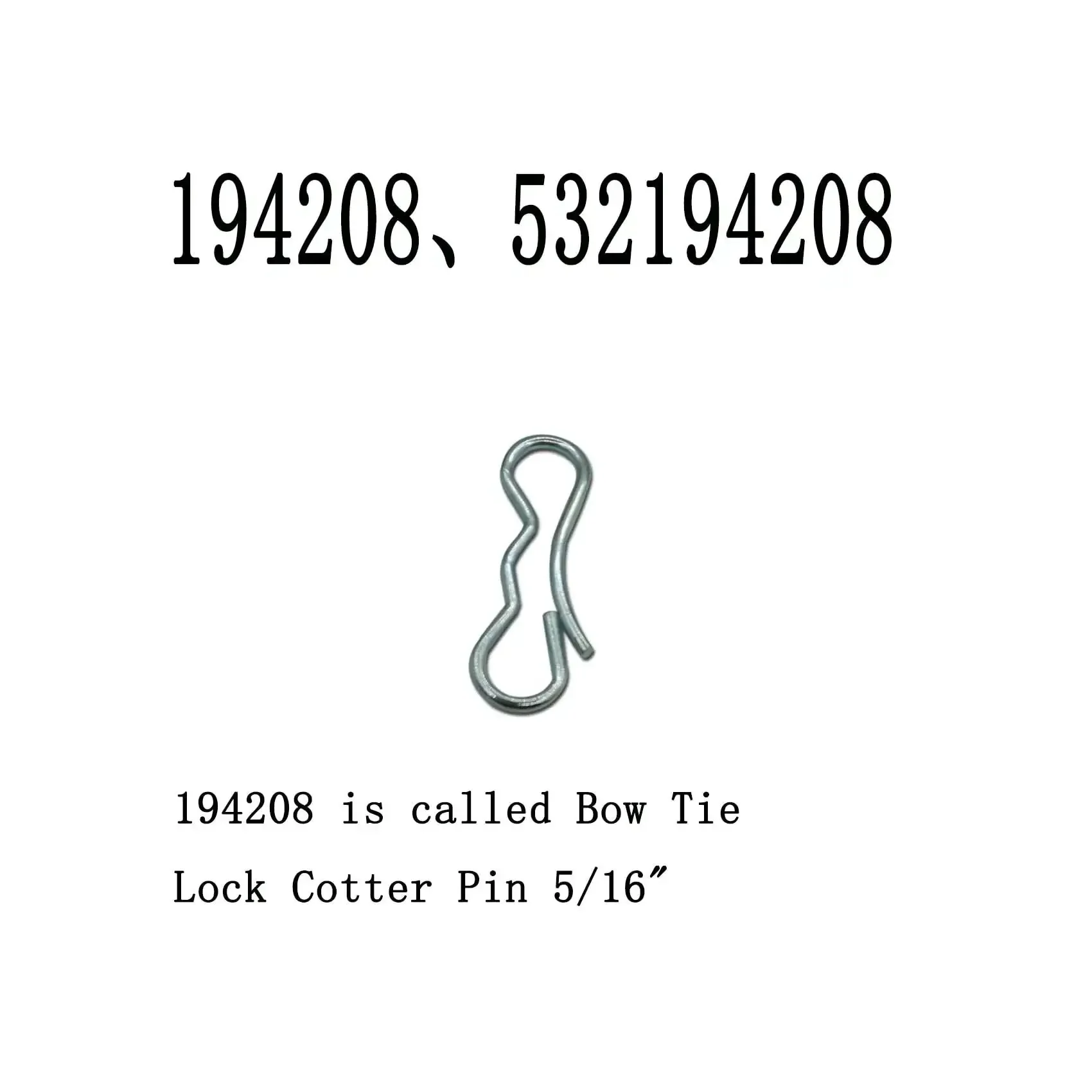 Pro Grade Bow Tie Deck Clip Set For Husqvarna Replacement Kit Ten Pieces Includes Eight 194209 Clips 7/16 Inch And Two 194208 Clips 5/16 Inch Bow Tie Lock Cotter Pins Easy Install - Image 2