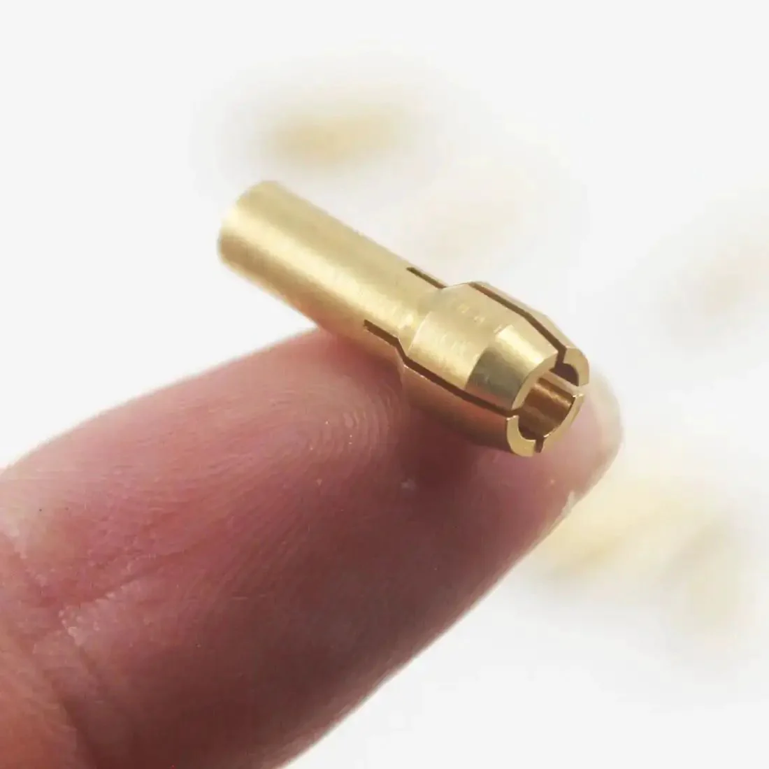 Pro Grade Brass Collet Set For Rotary Tools 10 Pieces Assorted Sizes 0.5mm 0.8mm 1mm 1.2mm 1.5mm High Wear Resistant Precision That Grips Bits Firmly And Keeps Stable At High Speeds Compatible With Dremel - Image 2