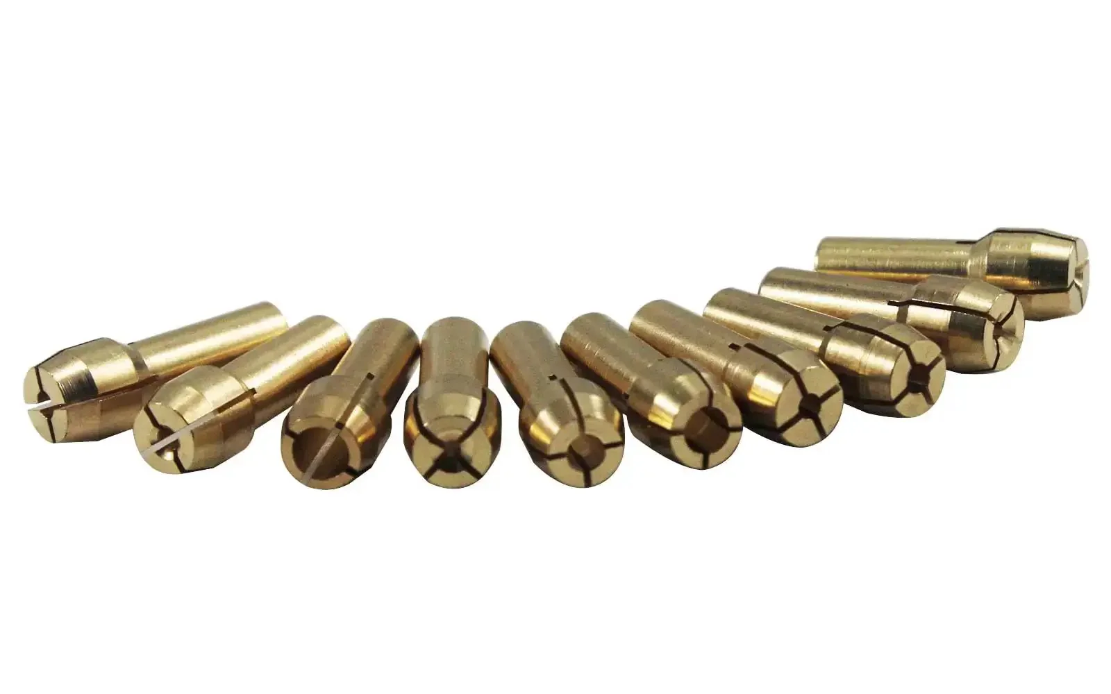Pro Grade Brass Collet Set For Rotary Tools 10 Pieces Assorted Sizes 0.5mm 0.8mm 1mm 1.2mm 1.5mm High Wear Resistant Precision That Grips Bits Firmly And Keeps Stable At High Speeds Compatible With Dremel - Image 5