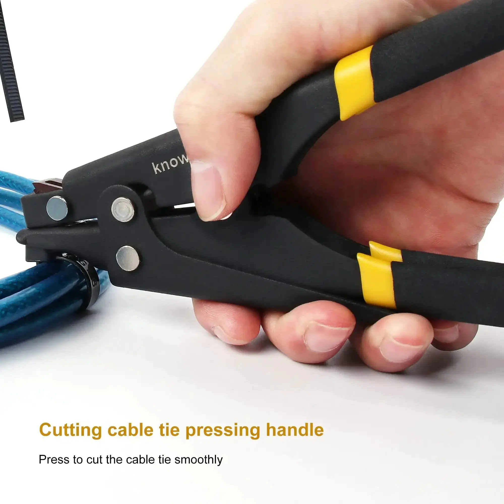 Pro Grade Cable Tie Gun Zip Tie Tool For Tensioning And Cutting Nylon Ties Up To 0.35 Inches, Easy Grip Ergonomic Handle, Quick Cinching And Clean Cuts For Electronics, Home, And Auto Wiring - Image 5