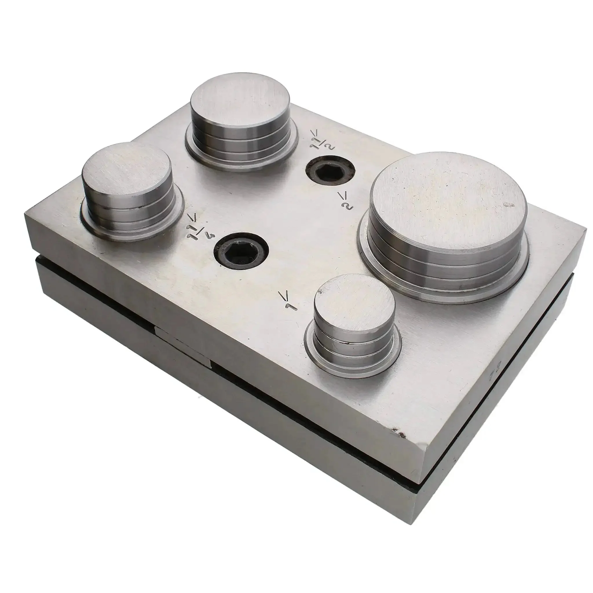 Pro Grade Circle Disc Cutter Set With Four Punches And Die For Cutting Clean Circles From Soft Metal Up To 14 Gauge Includes One Inch One And A Quarter Inch One And A Half Inch And Two Inch Sizes Hardened Alloy Steel Construction - Image 7
