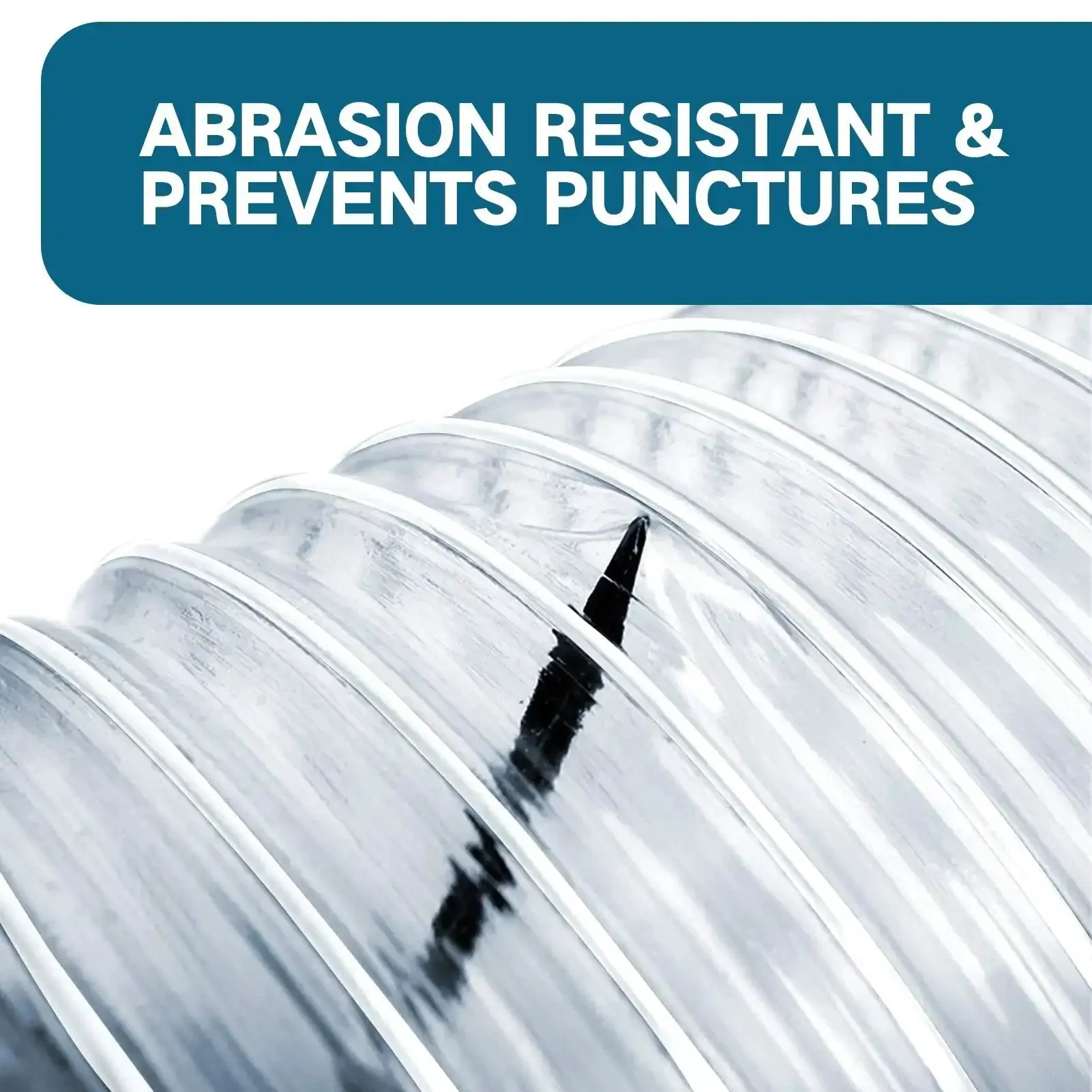 Pro Grade Clear PVC Dust Collection Hose Two And A Half Inch By Twenty Foot For Workshop And Woodworking Dust Collection Systems Grounded At Both Ends For Safe Electrostatic Discharge Heavy Duty Coil To Minimize Kinking - Image 4