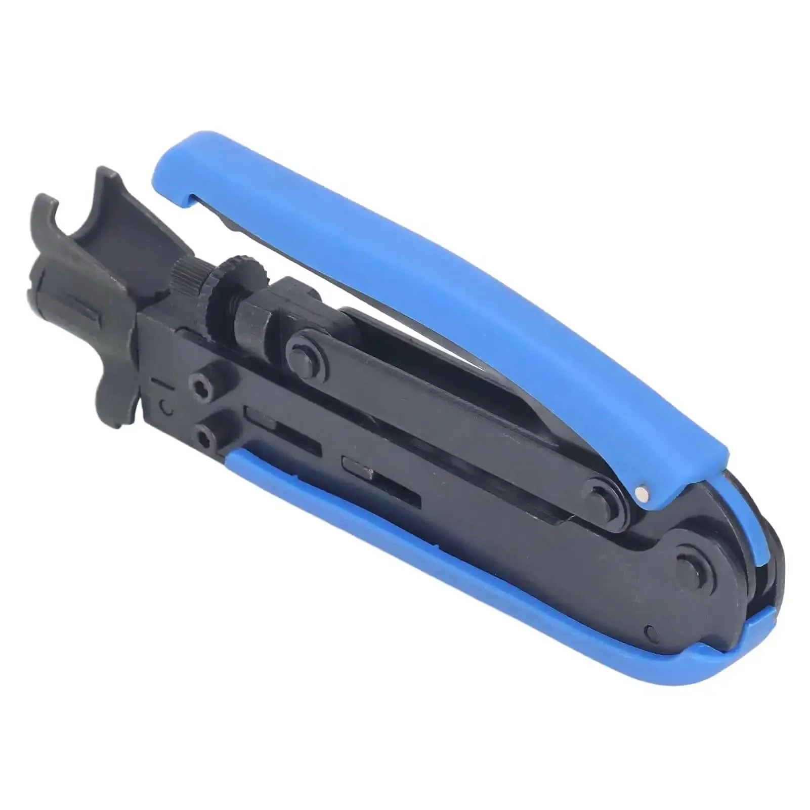 Pro Grade Coaxial Cable Crimp And Strip Kit With 10 RG6 F Connectors And Adjustable F Head For RG6 RG59 RG11 And 75 5 7 Metric And Imperial Heads Steel Blades Built Tough For Fast Easy Crimp And Clean Stripping - Image 3