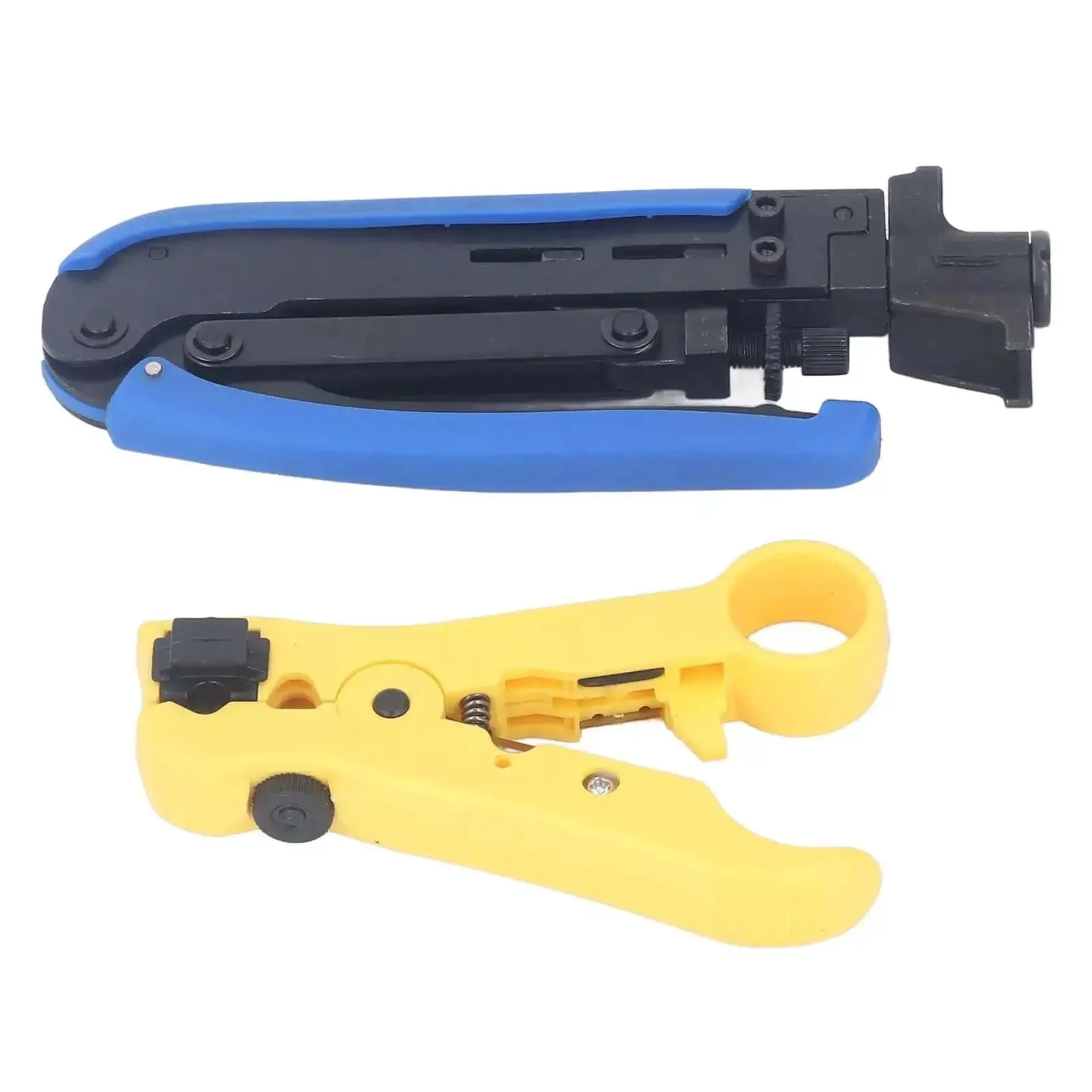 Pro Grade Coaxial Cable Crimp And Strip Kit With 10 RG6 F Connectors And Adjustable F Head For RG6 RG59 RG11 And 75 5 7 Metric And Imperial Heads Steel Blades Built Tough For Fast Easy Crimp And Clean Stripping - Image 9
