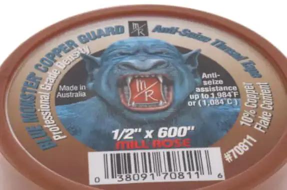 Pro Grade Copper Anti Seize Thread Tape For Pipes And Fittings Half Inch Wide By Six Hundred Feet Long With Ten Percent Copper Flake Content High Temperature Resistance To 1984 F Delivers Easy Break Free Sealing On Threaded Connections - Image 2