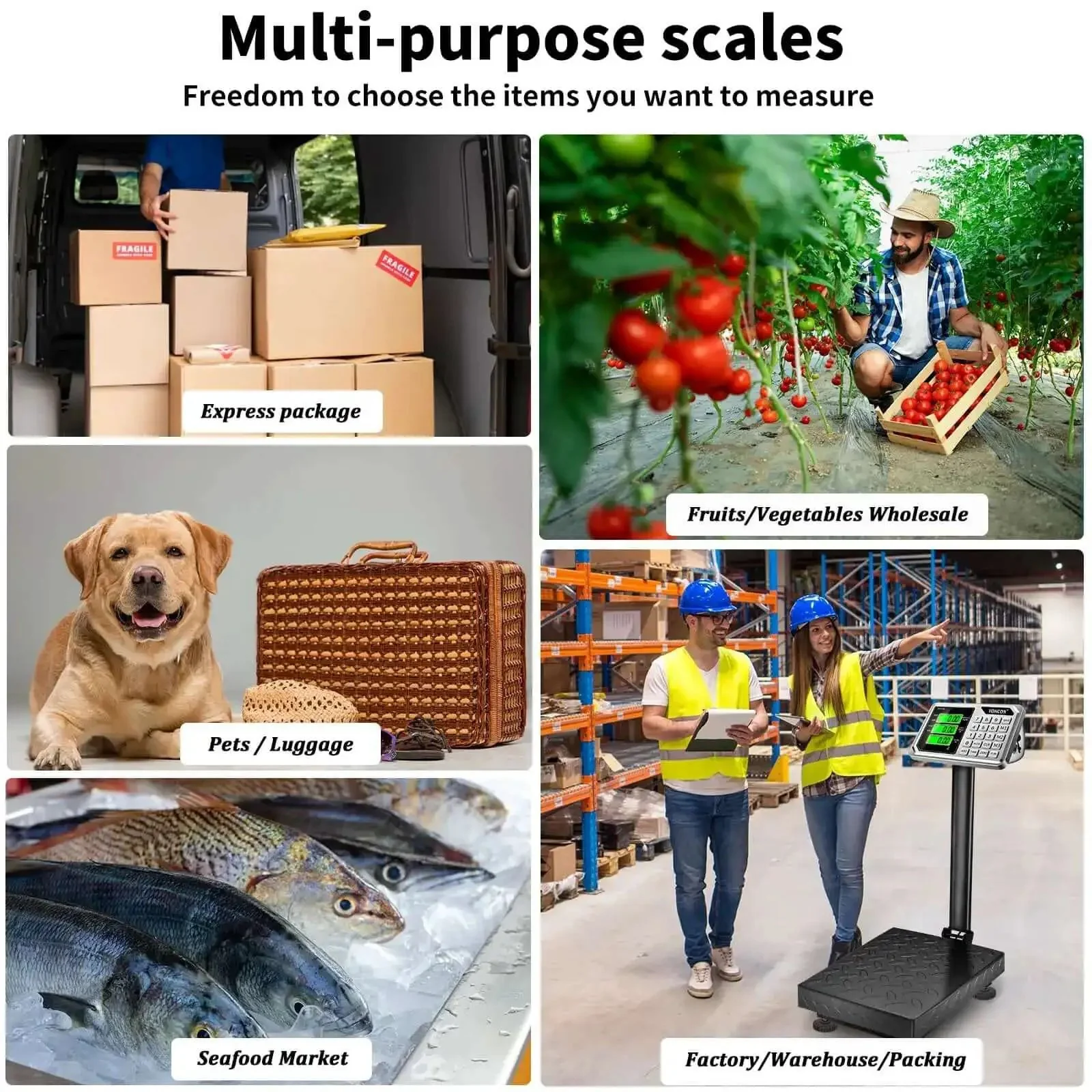 Pro Grade Digital Platform Scale For Packages And Luggage, 661 Lb Capacity, 0.1 Lb Precision, Commercial Scale With Price Computing, A6 300 Postal Scale, Kilograms And Pounds Display, LCD Screen, Adapter Included - Image 2