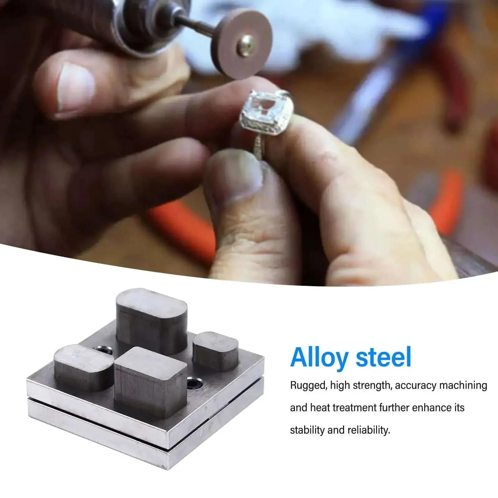 Pro Grade Disc Cutter Kit With 4 Hole Punch Die Disc Set Alloy Steel Metal Puncher Tool For Jewelry Making And Crafting Durable Precise Cutting For DIY Jewelry Projects - Image 3