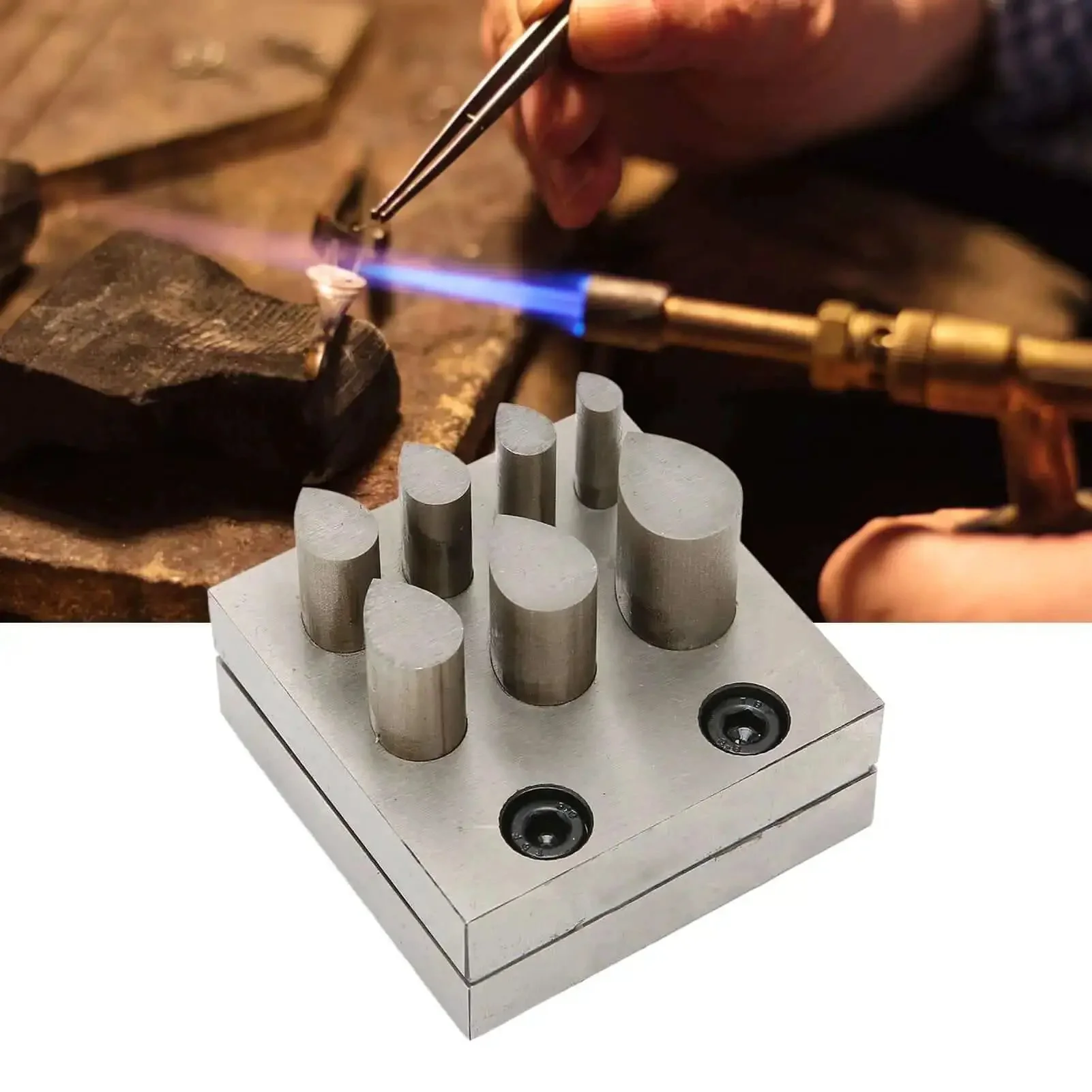 Pro Grade Disc Cutter Set For Jewelry Making, 7 Size Punch Die Plates With Flat Bottom For Accurate Punching, Metal Cutting Tool For Pendants, Charms, Beads, And Disc Forming - Image 4