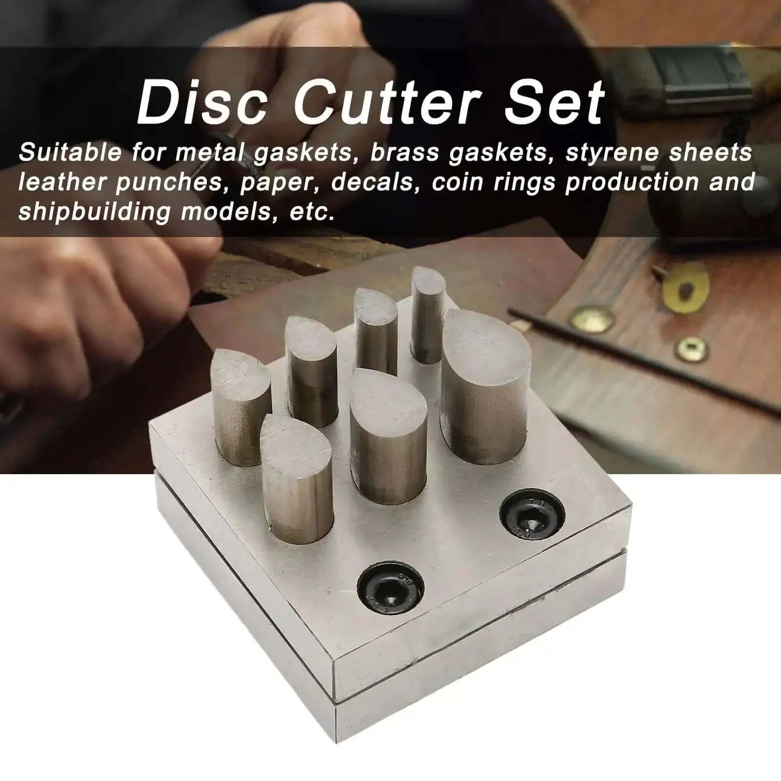 Pro Grade Disc Cutter Set For Jewelry Making, 7 Size Punch Die Plates With Flat Bottom For Accurate Punching, Metal Cutting Tool For Pendants, Charms, Beads, And Disc Forming - Image 6