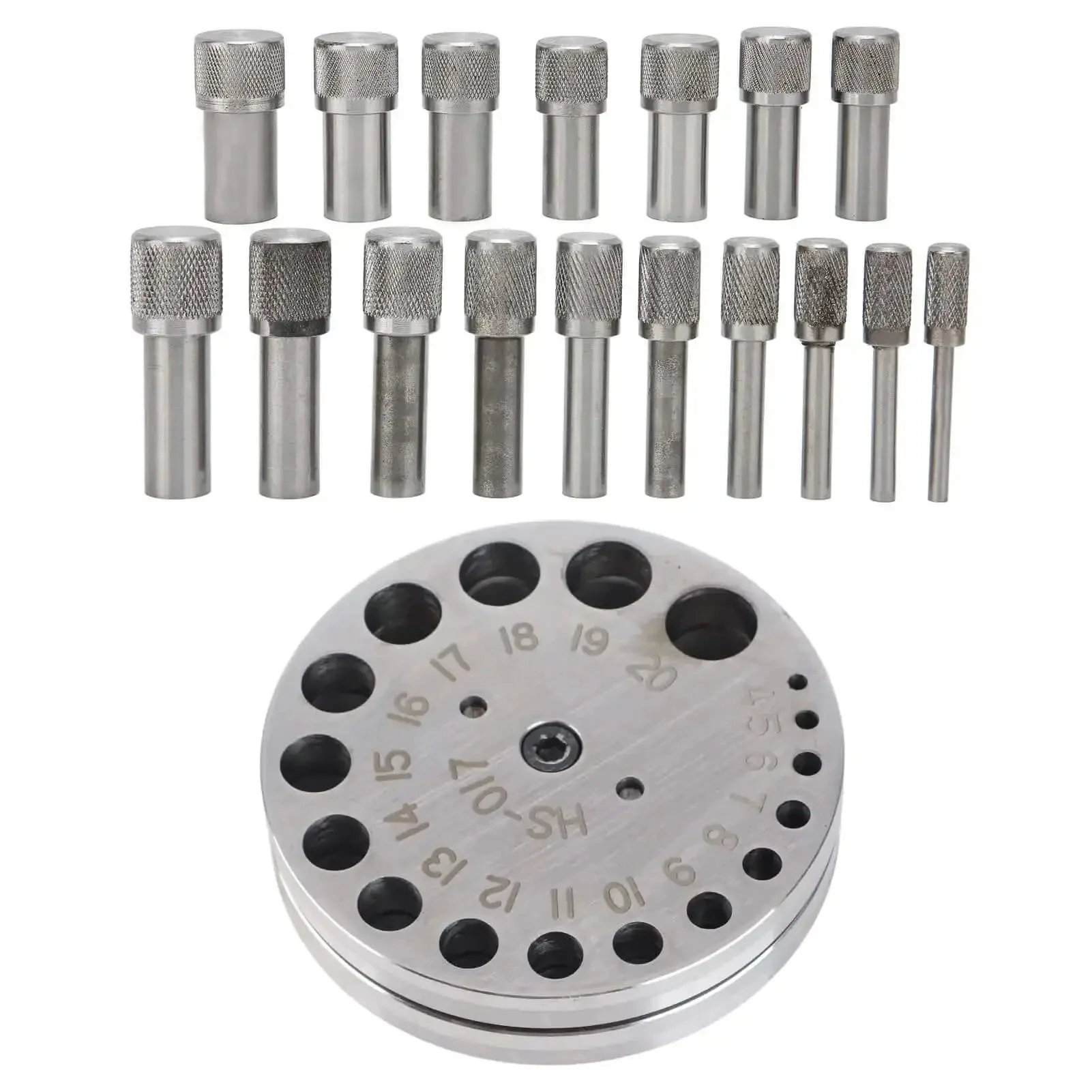 Pro Grade Disc Cutter Set For Jewelry Making With Seventeen Dies Heavy Duty Metal Forming Punch Tool For Craftsmen DIY Ring Leather And Paper Punching For Home Workshop Use - Image 2