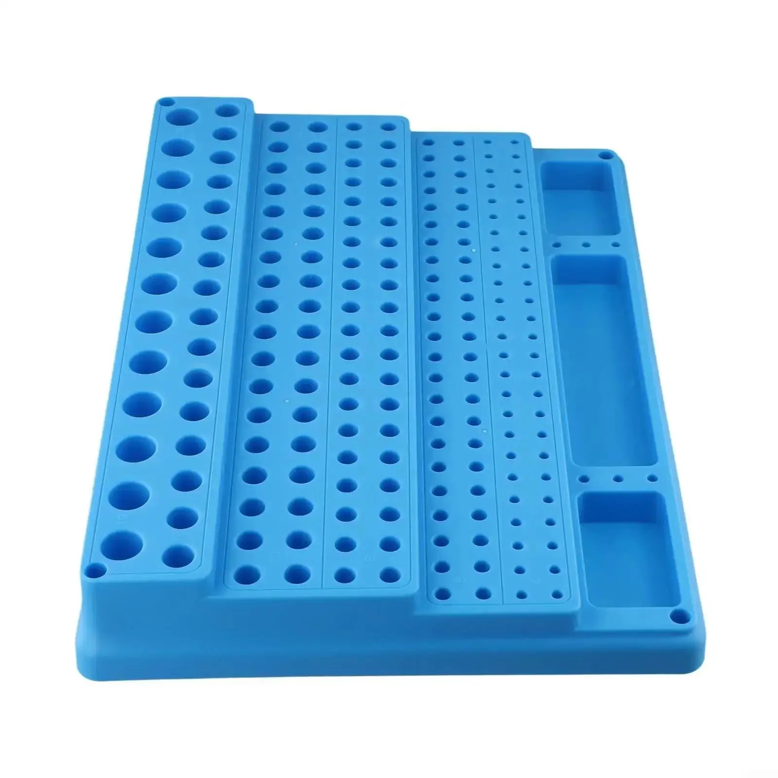 Pro Grade Drill Bit And End Mill Storage Box Organizer With 82 To 288 Hole Capacity For 4 To 32 mm Tools Hardened Plastic Tool Holder Case For CNC Milling Woodworking And Mechanical Processing 4 To 16 mm 200 Holes - Image 5