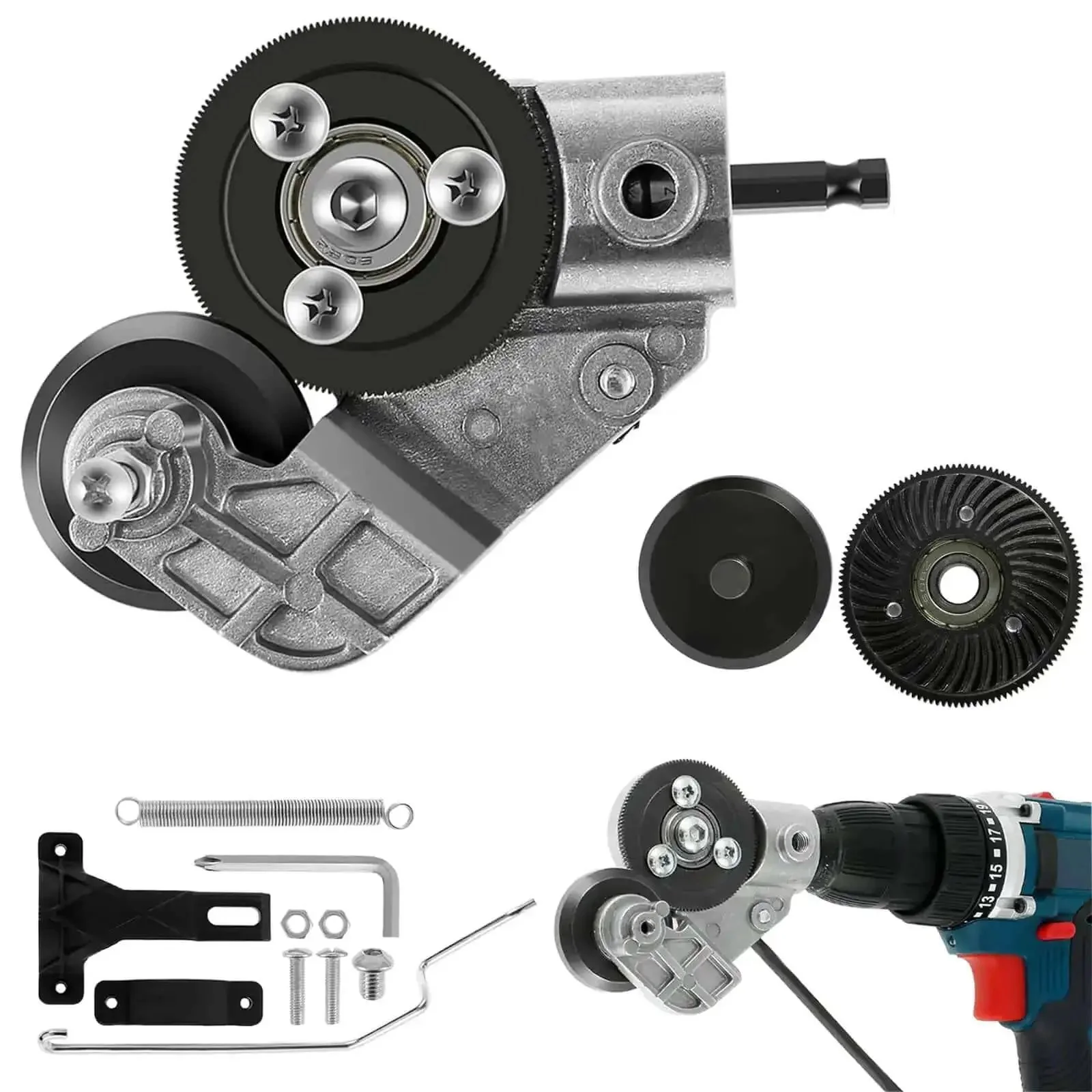 Pro Grade Drill Plate Cutter Attachment For Metal Sheets, 2025 Upgraded Nibbler Style Cutter, Fast Handheld Drill Metal Cutting Tool For Iron, Copper, Aluminum And Steel Plates, Easy Install, Heavy Duty, Durable And Versatile - Image 3