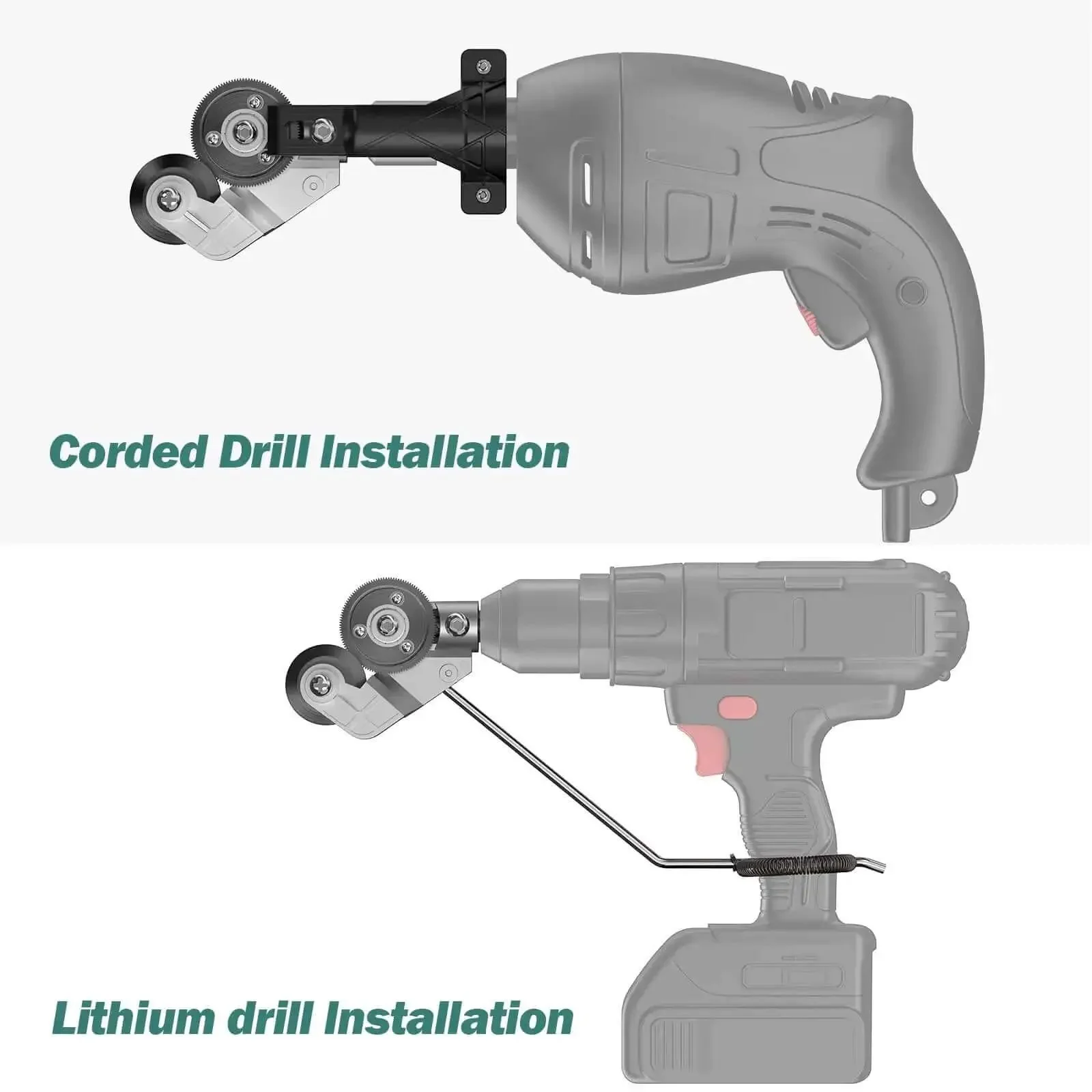 Pro Grade Drill Plate Cutter Attachment For Metal Sheets, 2025 Upgraded Nibbler Style Cutter, Fast Handheld Drill Metal Cutting Tool For Iron, Copper, Aluminum And Steel Plates, Easy Install, Heavy Duty, Durable And Versatile - Image 6