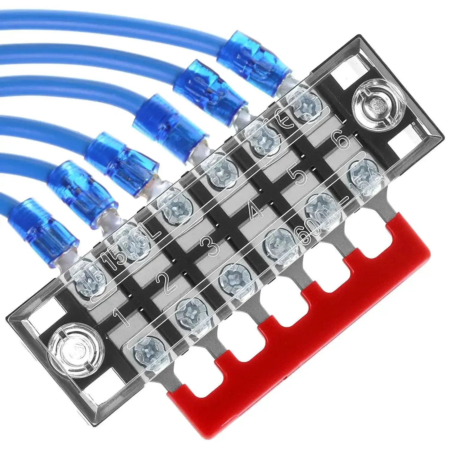 Pro Grade Dual Row Screw Terminal Block Kit With 6 Sets 4/5/6 Position Options And Jumpers, 600V 15A Blocks And 400V 15A Jumpers, Great For DIY Electronics And Electrical Projects - Image 7