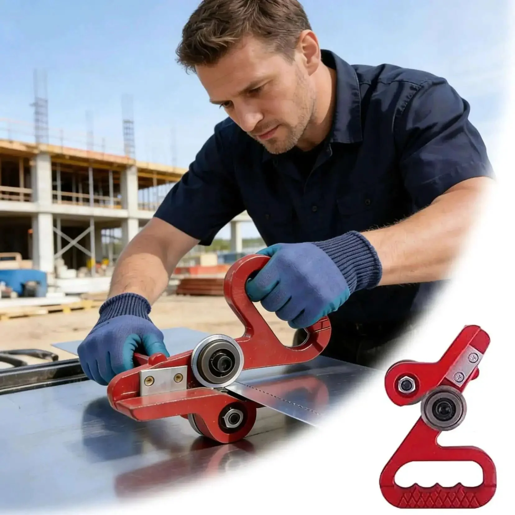 Pro-Grade Dual-Wheel Slitter Tool For Metal, Vinyl And Cardboard, Portable Hand Pull Cutter With Burr-Free, Smooth Boss-Level Cuts For Thin Steel, Aluminum, Plastic And DIY Projects, 7.7 To 11.8 Inch - Image 2