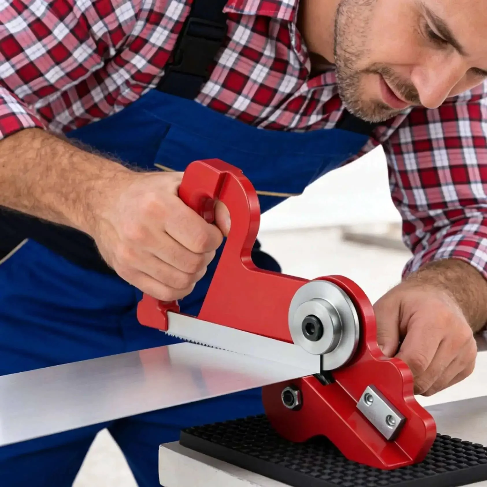 Pro-Grade Dual-Wheel Slitter Tool For Metal, Vinyl And Cardboard, Portable Hand Pull Cutter With Burr-Free, Smooth Boss-Level Cuts For Thin Steel, Aluminum, Plastic And DIY Projects, 7.7 To 11.8 Inch - Image 4
