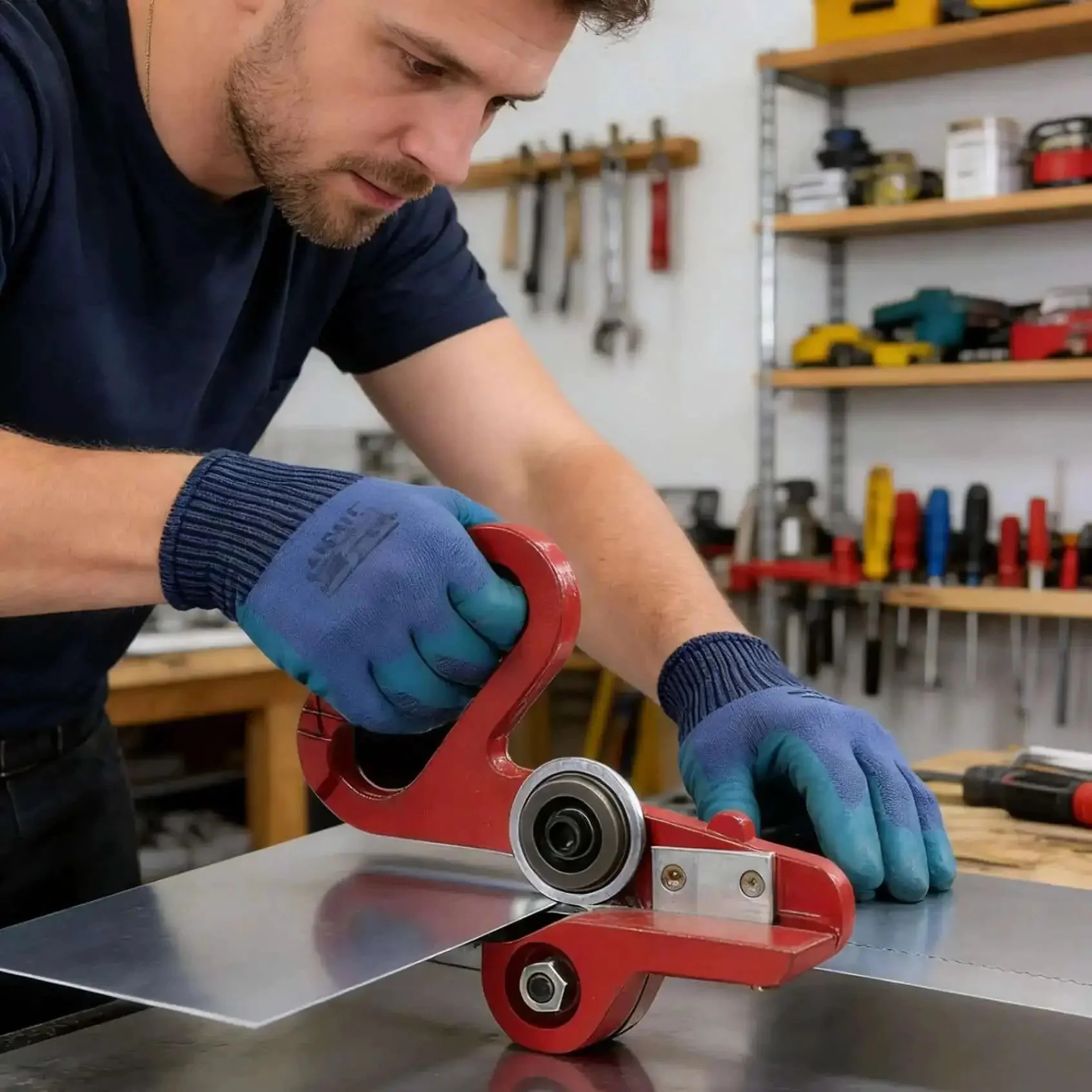 Pro-Grade Dual-Wheel Slitter Tool For Metal, Vinyl And Cardboard, Portable Hand Pull Cutter With Burr-Free, Smooth Boss-Level Cuts For Thin Steel, Aluminum, Plastic And DIY Projects, 7.7 To 11.8 Inch - Image 6