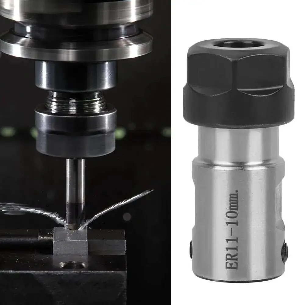 Pro Grade ER11 Collet Block With 10mm Axle Hole For Lathes And Milling Machines, Spiral Thread Quick Clamp For Fast Setup, Strong Grip, High Precision Shaft Clamping For Drilling And Boring - Image 2