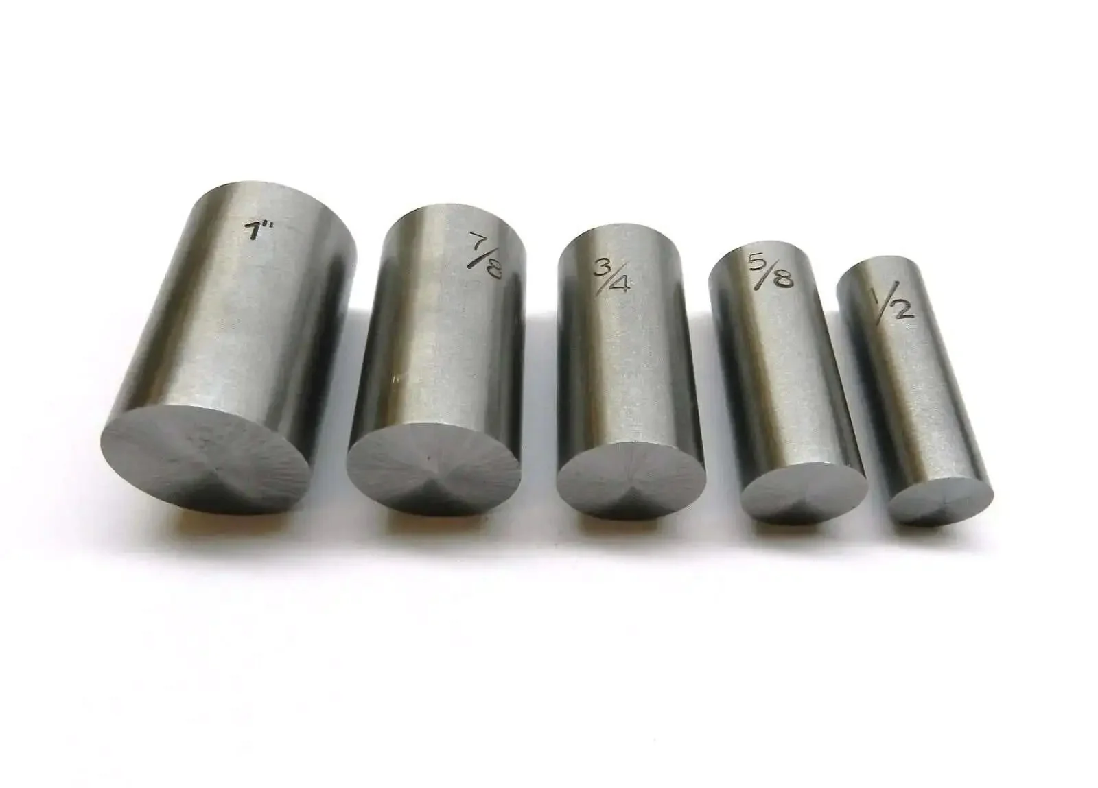 Pro Grade Five Size Circle Cutter Set For Jewelry Making With Disc Sizes One Half Inch, Five Eighths Inch, Three Quarters Inch, Seven Eighths Inch, And One Inch In High Density Steel For Cutting Soft Metals, Includes Punch Tool - Image 2
