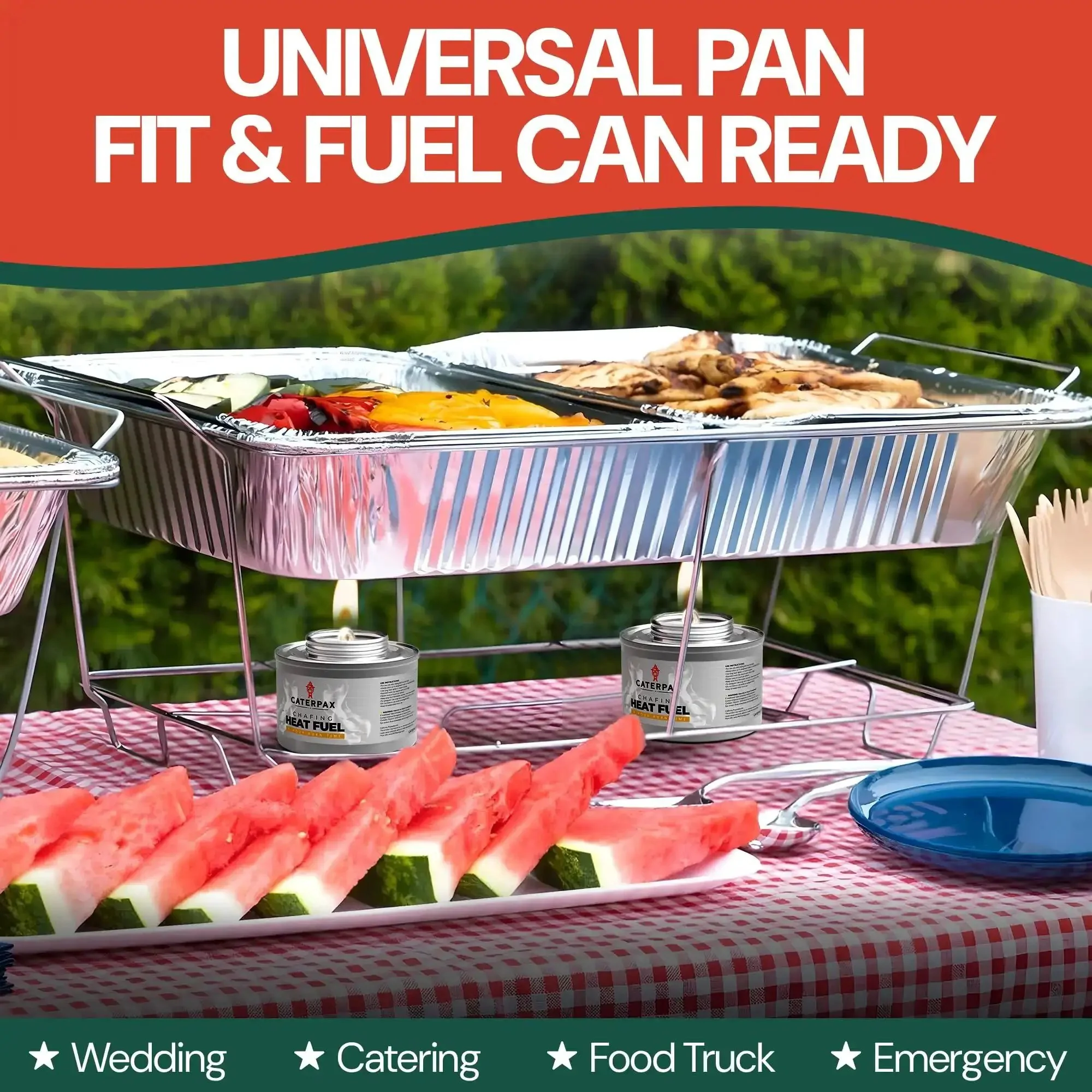 Pro Grade Fixed Chafing Rack For Catering Heavy Duty Plated Steel Chafer Stand Fits Full Size And Half Size Steam Pans Stackable For Banquets And Events Built For Pros In Food Service - Image 2