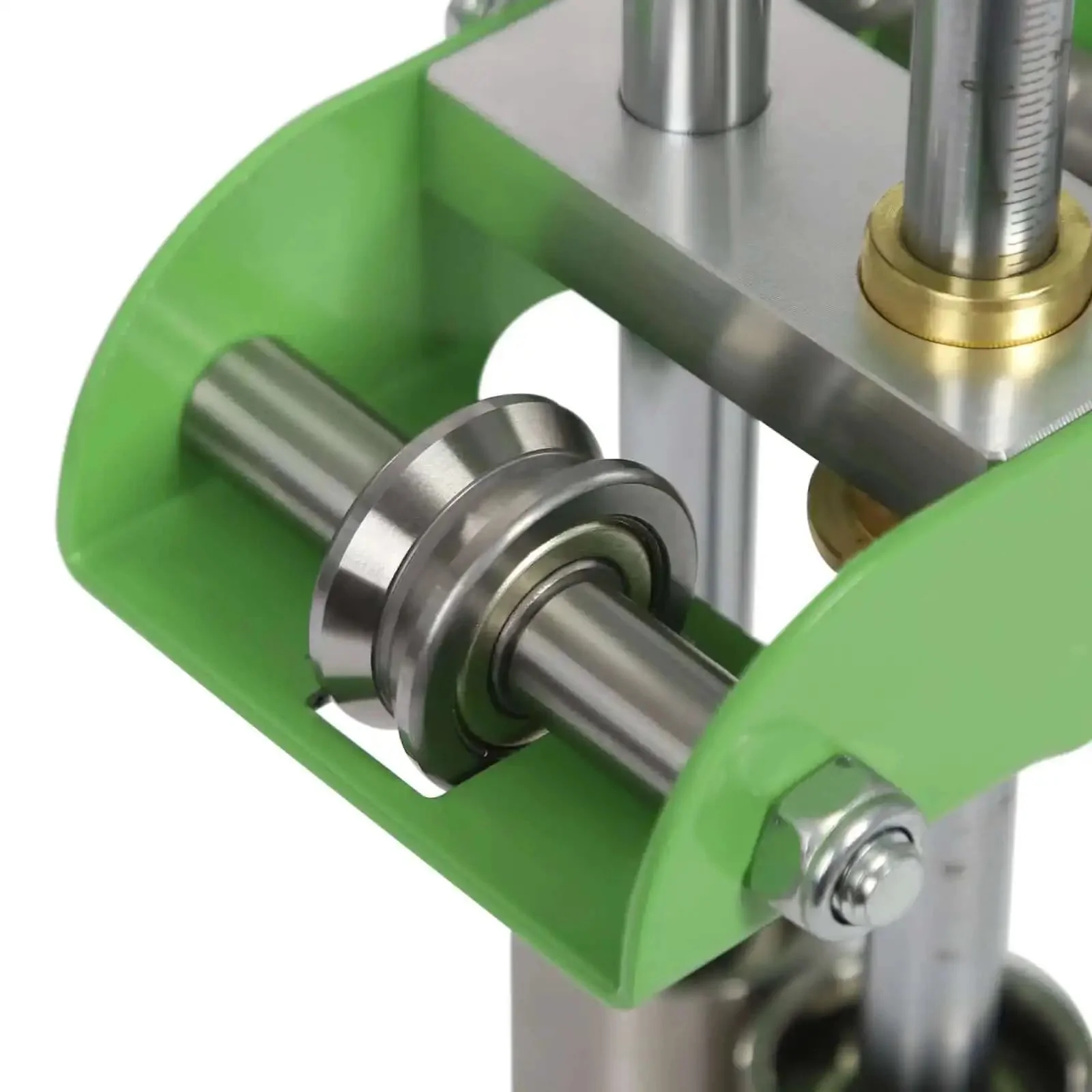 Pro Grade Green V Shaped Hand Sheet Metal Bender With Edge Bead Roller And Scale For Standing Seam Roofing Panels Making One Half To Five Inch Metal Roof Bends - Image 7