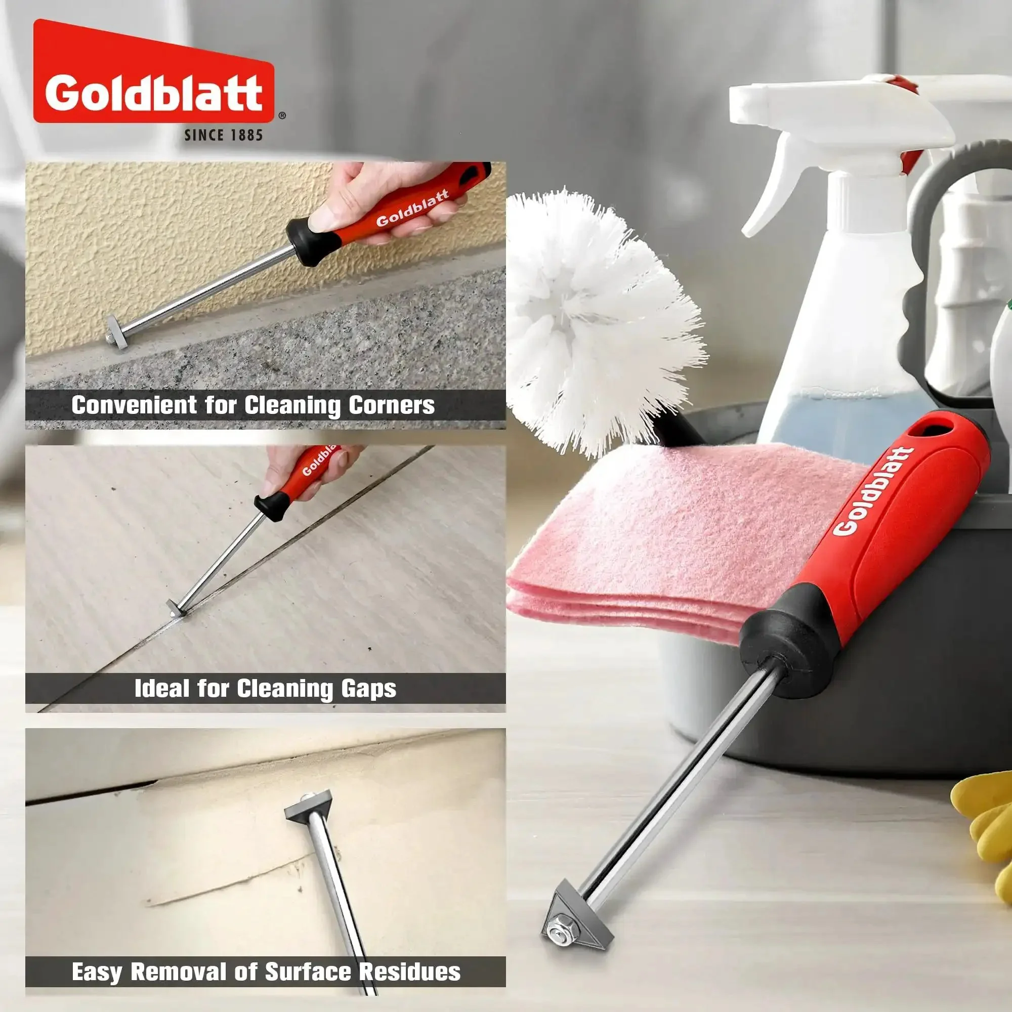 Pro Grade Grout Removal Tool With Replacement Carbide Tip Caulking Remover And Scraper With Soft Grip Handle For Cleaning Floor Tile Gaps Joints And Corners - Image 5