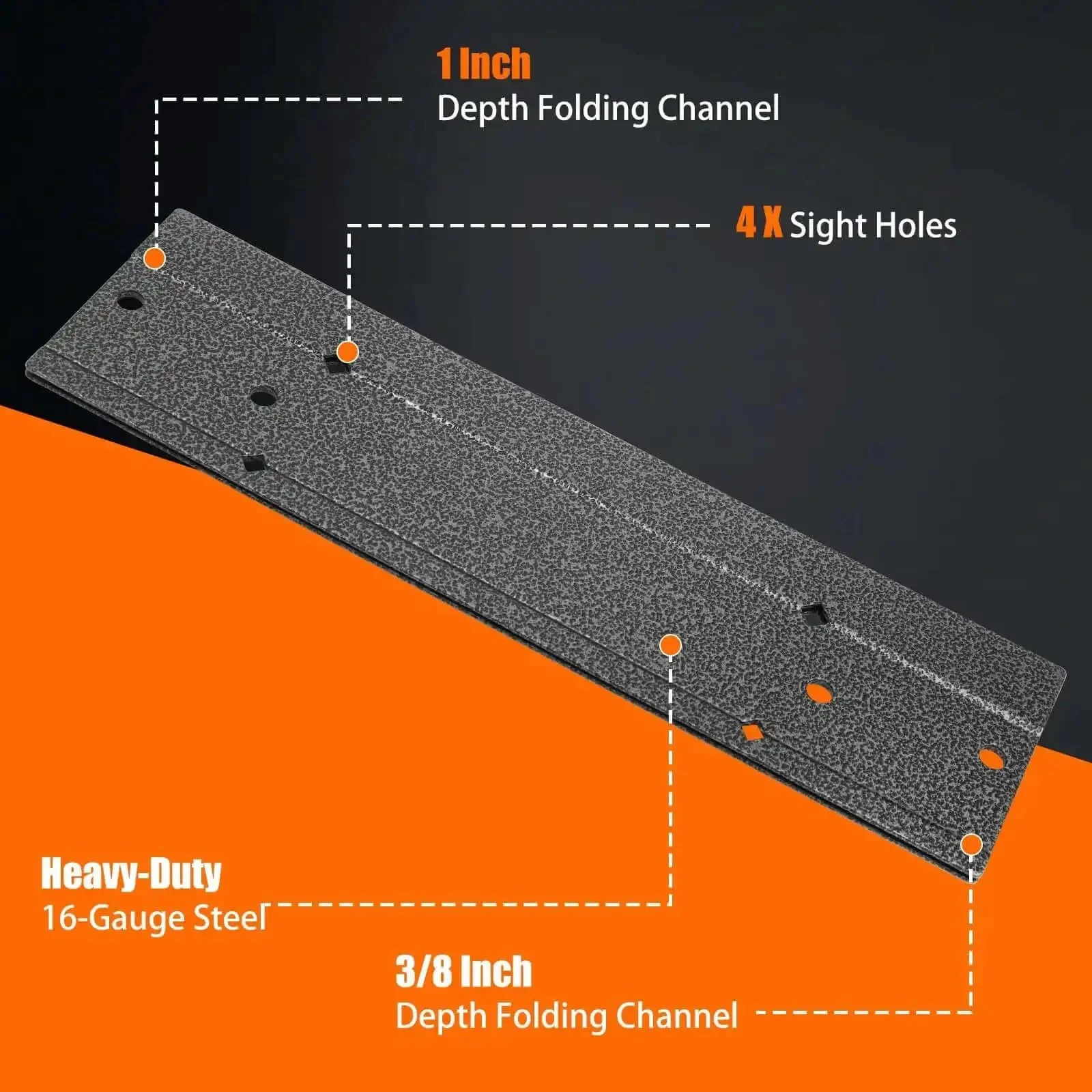 Pro Grade Heavy Duty 12 Inch Sheet Metal Bender Tool With Dual Folding Depths 3/8 Inch And 1 Inch For Ductwork HVAC Fittings And Metal Roof Work Handy DIY Friendly Metalworking Tool - Image 6