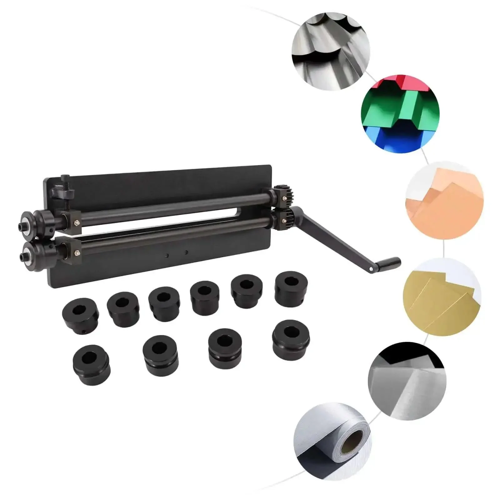 Pro Grade Heavy Duty Sheet Metal Bead Roller Kit With Six Dies For Rotary Forming And Beading Flaring Tool Industrial Carbon Steel Roller With Comfortable Handle Black Finish For Auto Body Panel Beading - Image 8