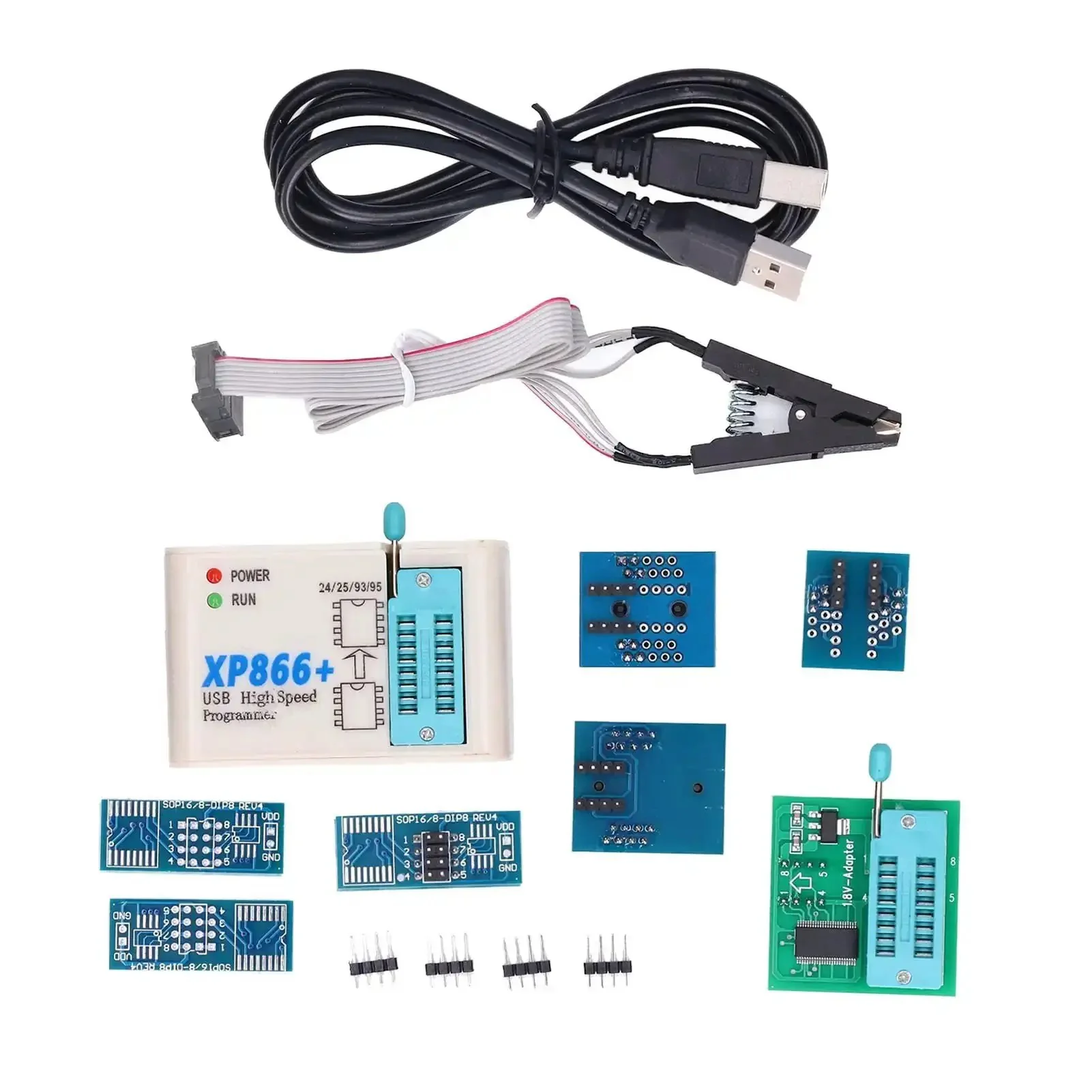 Pro Grade High Speed USB SPI Flash Programmer Kit for BIOS Chips and EEPROMs XP866 Universal Programmer With Lightning Fast Read and Write for EN25T80 and 24 25 93 Series Chips DIY Circuit Programming Tool - Image 4