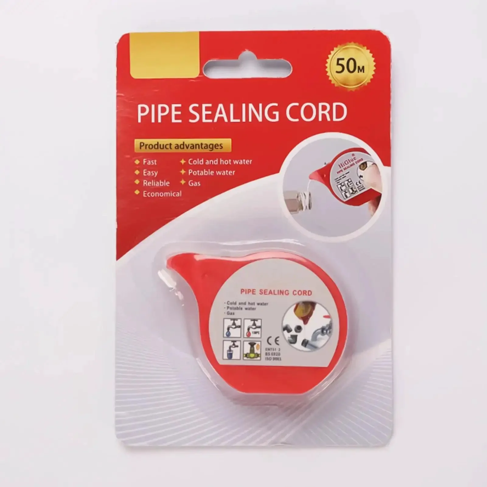 Pro Grade High Temp Pipe Repair Tape for Fast Sealing and No Leak Prevention, Hose Repair Cord and Thread Sealant, Adjustable Anti Leak Tape for Industrial Use Up To 130C, Durable, Easy To Apply - Image 5