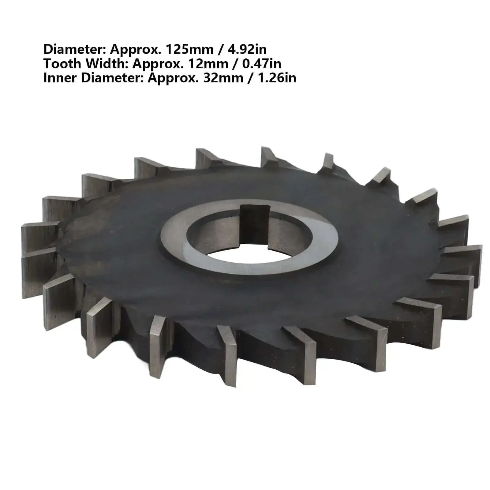 Pro Grade HSS Involute Gear Cutter Disc Set For Precision Metal Gear Cutting And Machining 125x12mm Disk Shaped Milling Cutter With 32mm Inner Bore Beefy Heavy Duty Tool With Smooth Surface Finish - Image 3