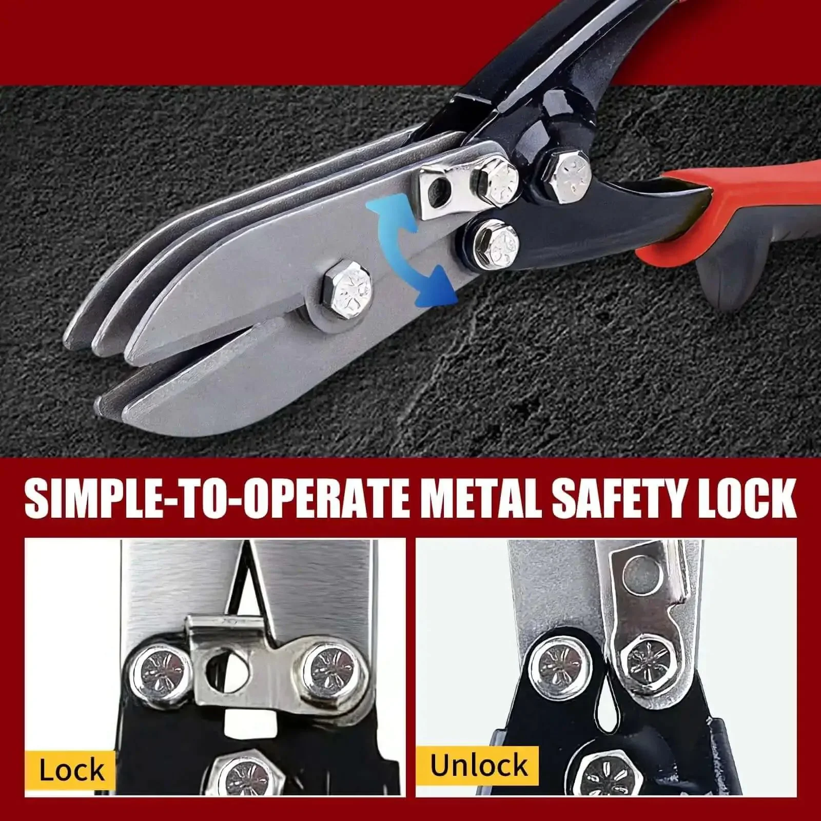 Pro Grade HVAC Sheet Metal Tools Set With 10.5 Inch 5-Blade Crimping Tool And 3-Piece Hand Seamers Straight 45 Degree And 90 Degree For 24 To 28 Gauge Ductwork Duct Crimping And Bending On Job Sites - Image 5