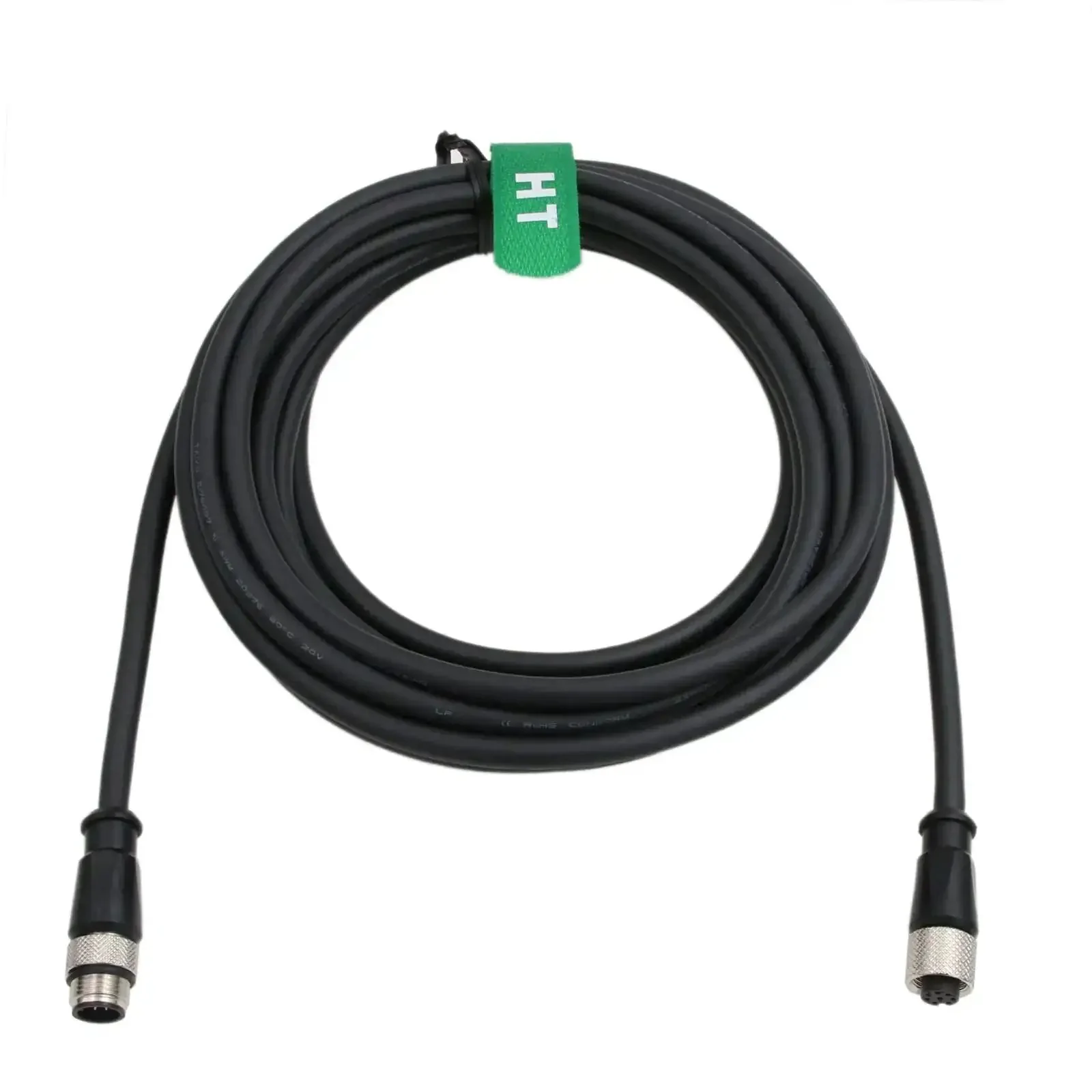 Pro Grade Industrial M12 A Coded 8 Pin Cable From 8 Pin Female To 8 Pin Male Shielded For Cognex In Sight Remote Head Camera Sensor Actuator Profibus Automation 2 Meter Length