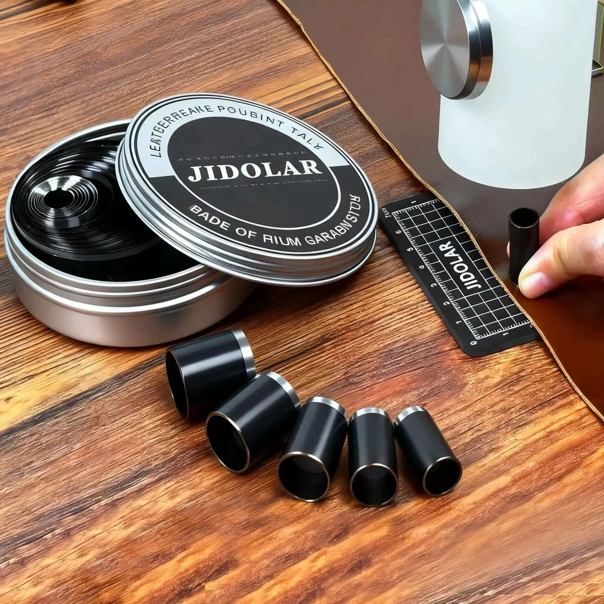 Pro Grade Leather Circle Cutter Tool Set 34-Piece Circle Punch Kit For DIY Leathercrafts With 1mm To 25mm And 30 To 60mm Sizes, High Carbon Steel, Heavy Duty Leather Hole Punch Dies - Image 9
