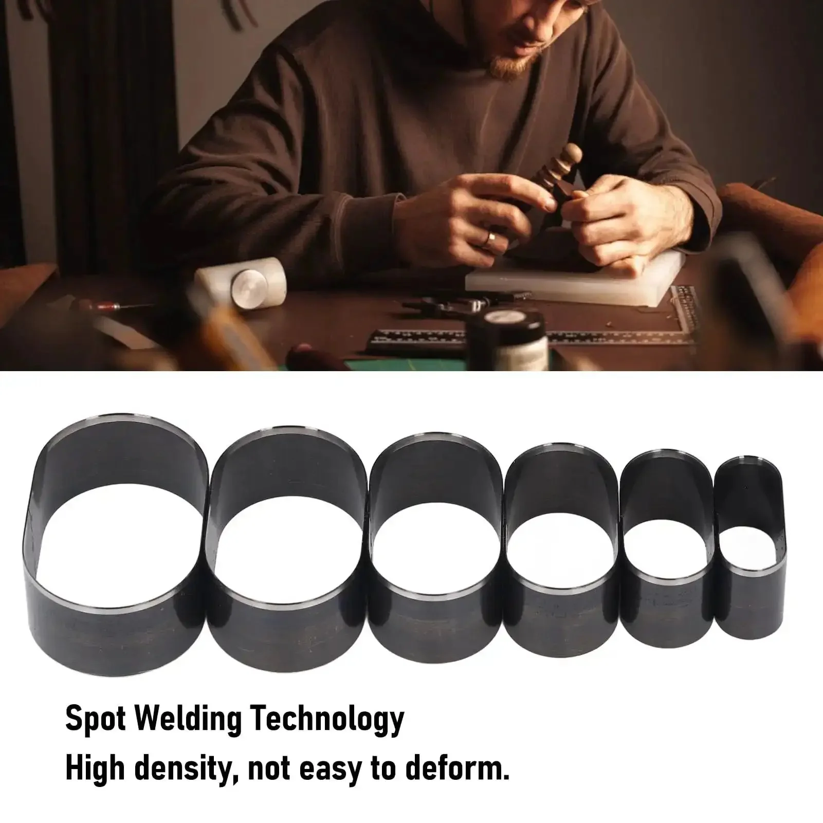 Pro Grade Leather Cutting Dies Set Six Pcs Oval Hole Hollow Punch Cutter Dies For Diy Leatherwork Gear Durable Alloy Steel Built To Last Through Heavy Use And Create Precise Elliptical Holes In Craft Projects - Image 9